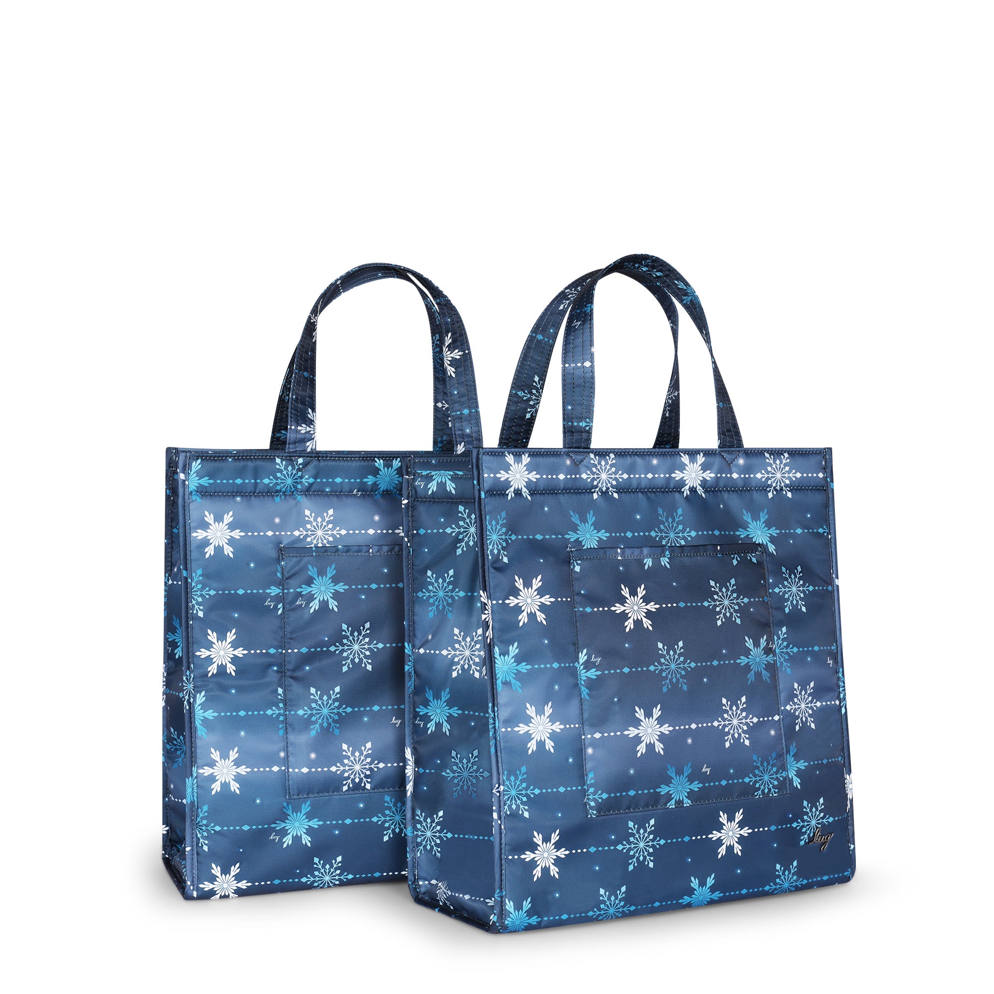 Runner 2pc Tote Bags - SNOWFLAKE NAVY - Runner2pc_SnowflakeNavy_02