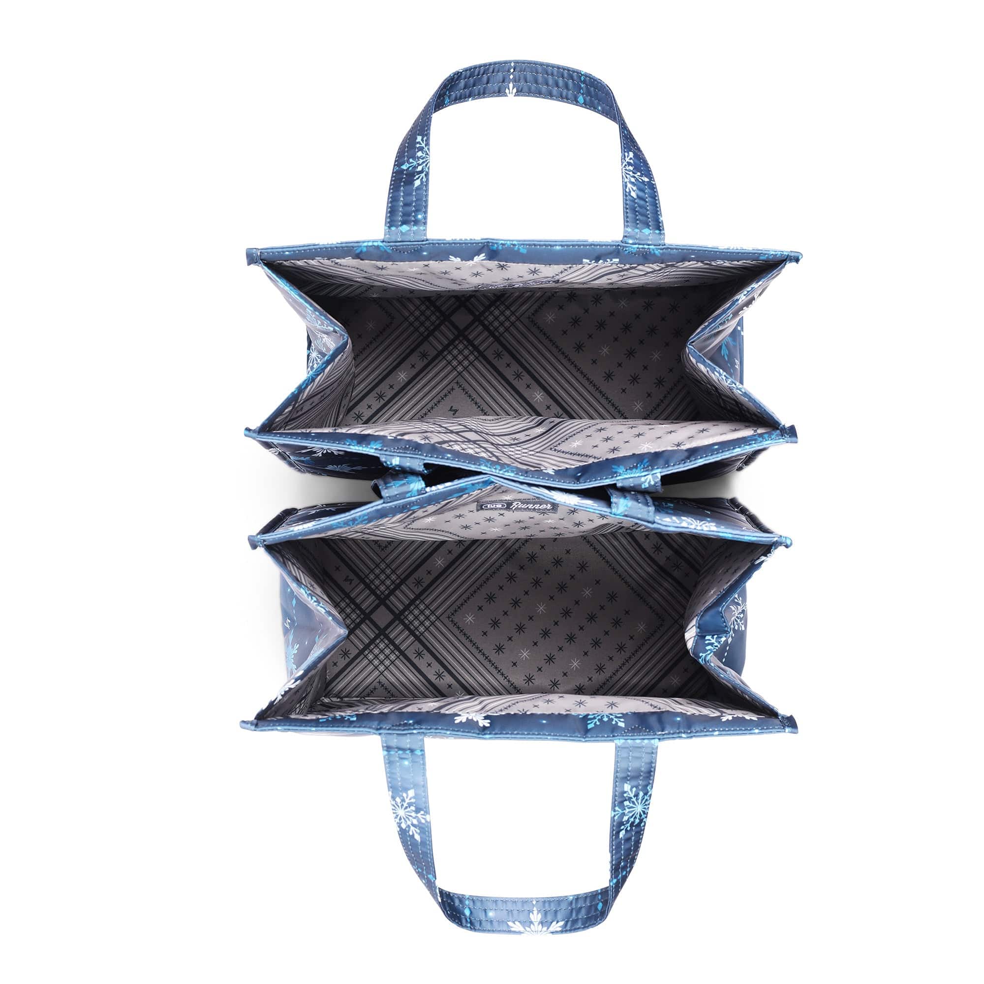 Runner 2pc Tote Bags - SNOWFLAKE NAVY - Runner2pc_SnowflakeNavy_05