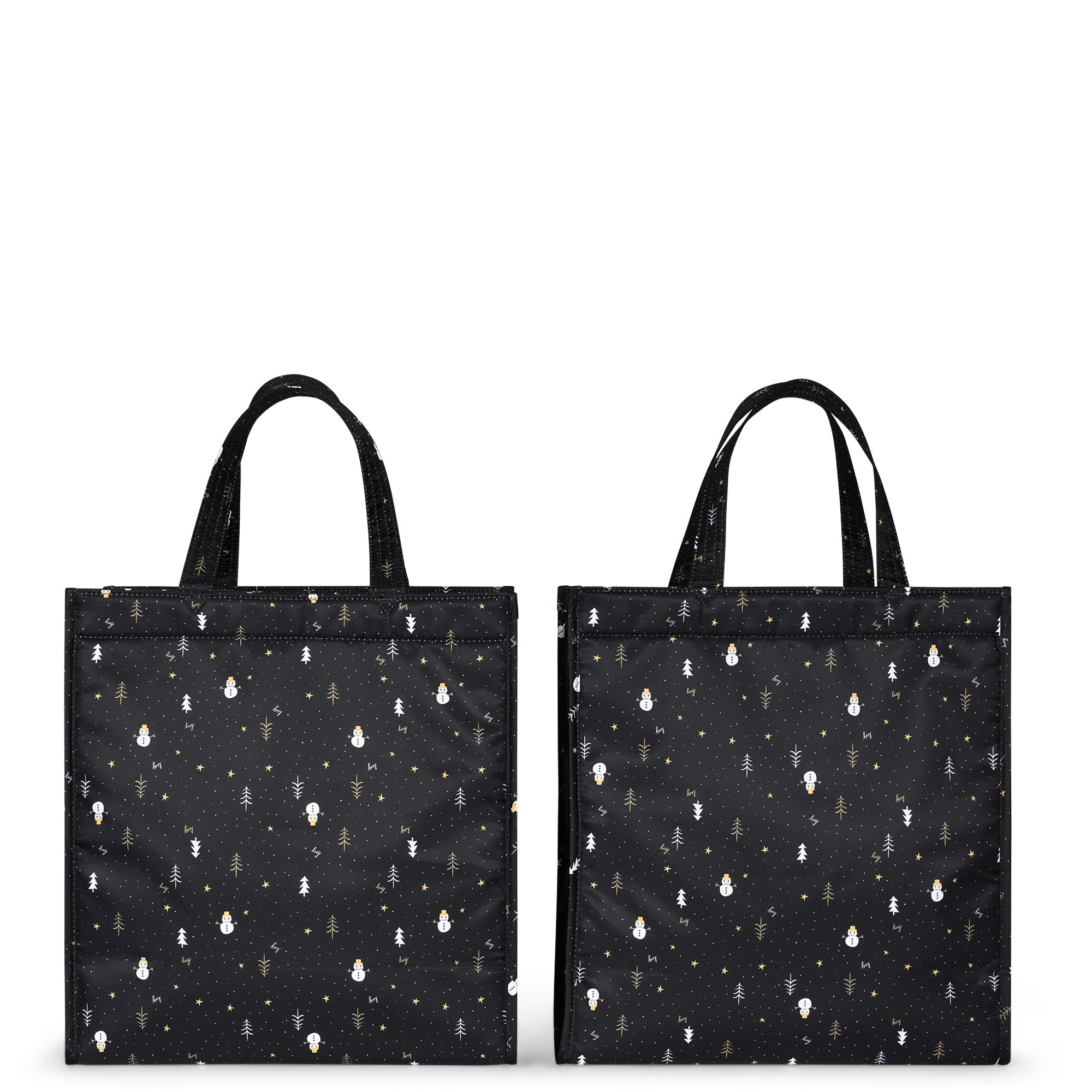 Runner 2pc Tote Bags - SNOWMAN TREES - Runner2pc_SnowmanTrees_01