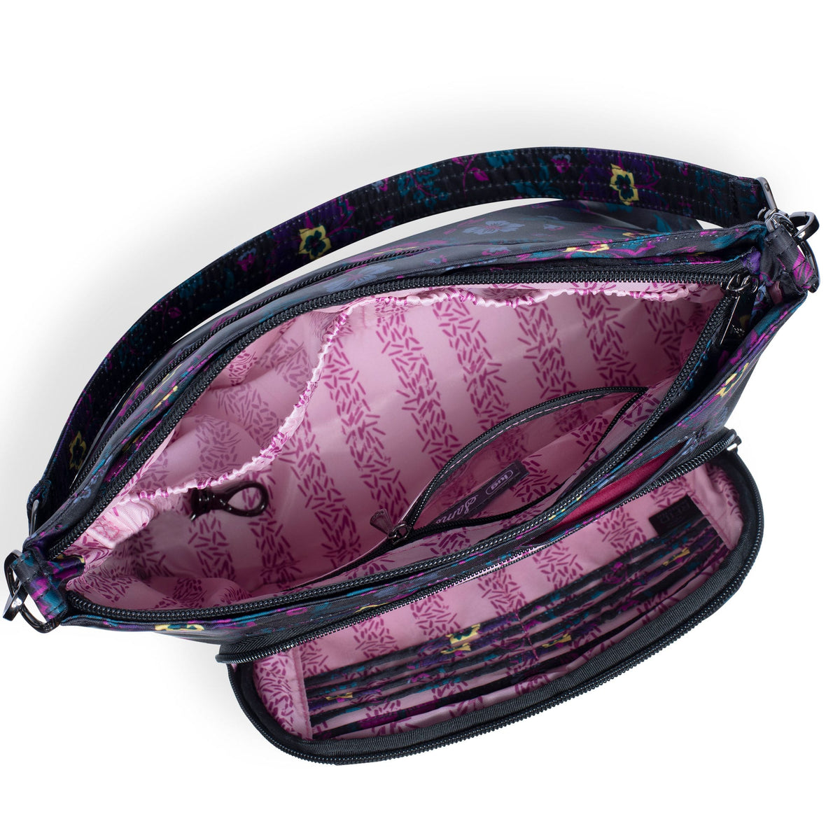 Samba XL Convertible Crossbody Bag - BOHO FLORAL BLACK - SambaXL_BohoFloralBlack_05