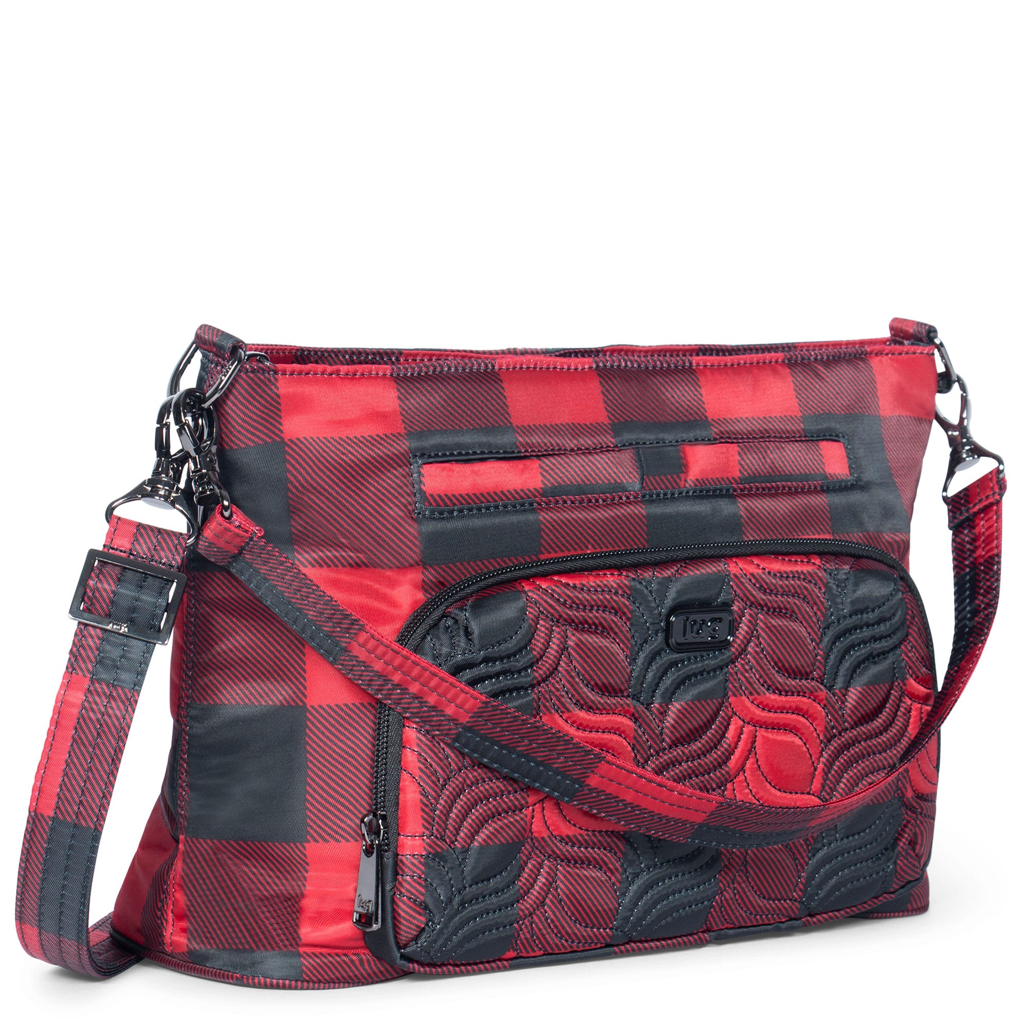 Samba XL Convertible Crossbody Bag - BUFFALO CHECK RED - SambaXL_BuffaloCheckRed_02