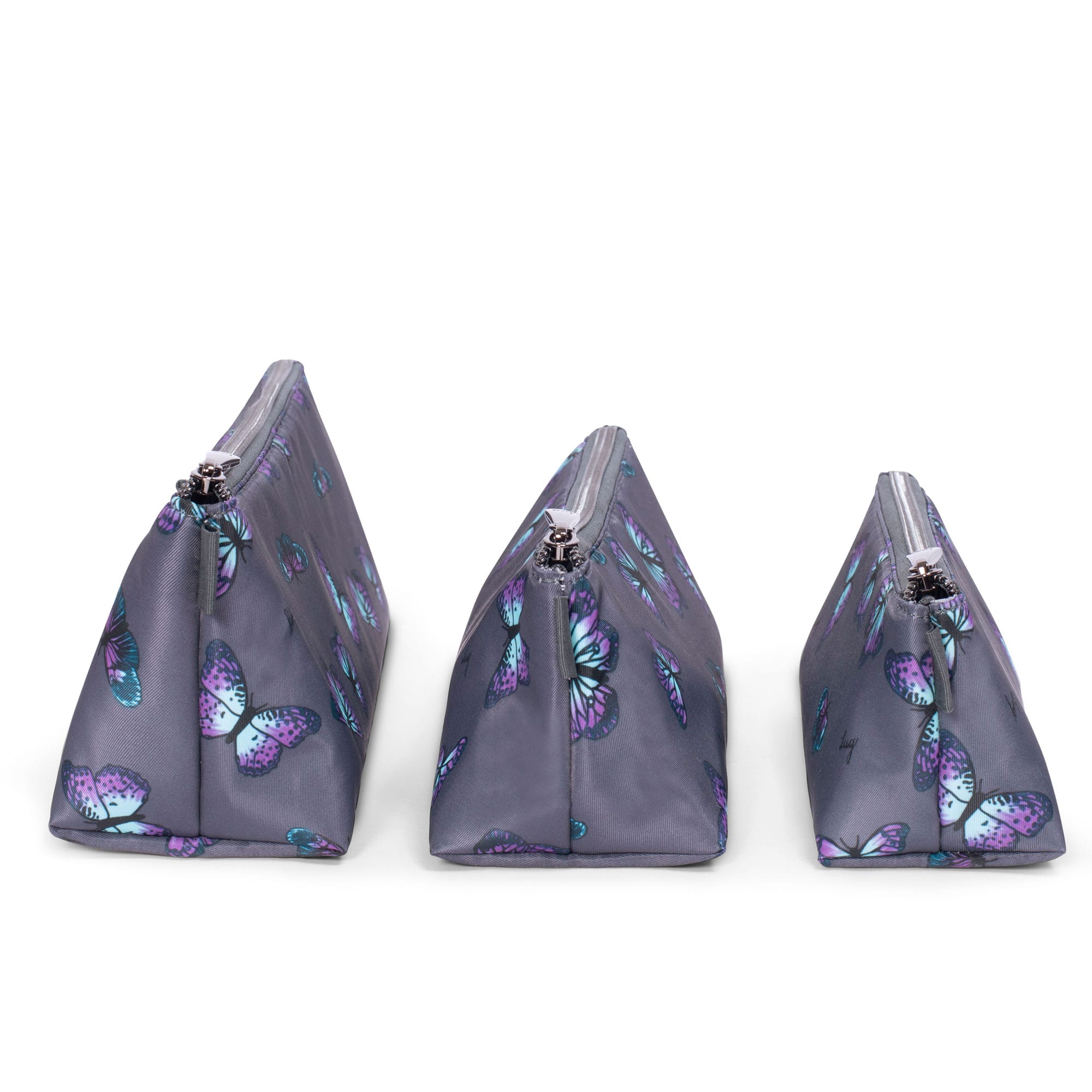 Schooner 3pc Storage Pouches - BUTTERFLY GREY - SchoonerPouch_ButterfleyGrey_03_01