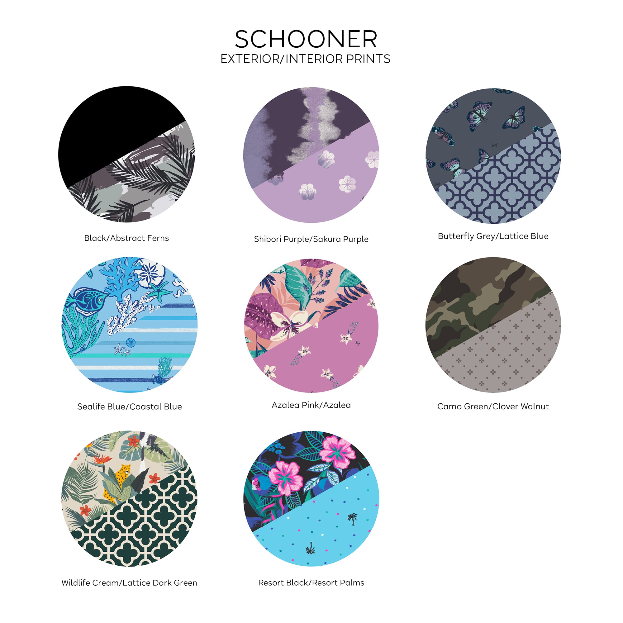 Schooner 3pc Storage Pouches - - Schooner_QVC_Swatches