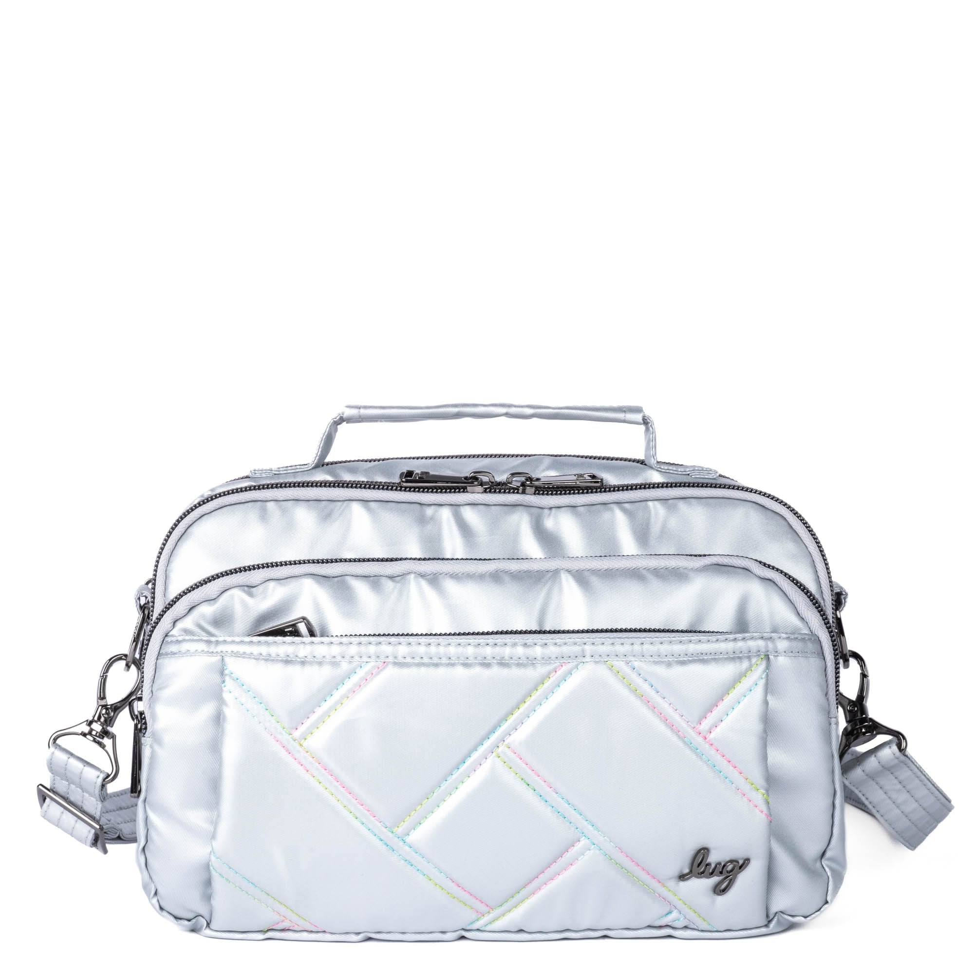 Scoop SE Crossbody Bag - METALLIC SILVER ICEPOP STITCH - ScoopSE_MetallicSilverIcePopStich_01