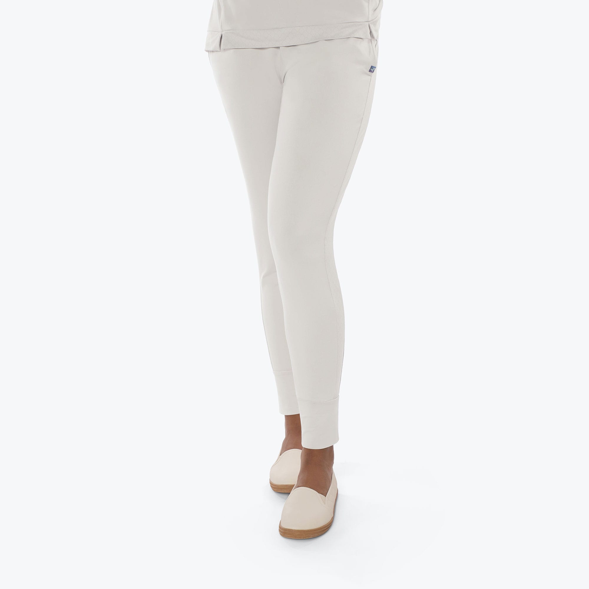 Scoop Foldover Jogger Pants - PEBBLE - Scoop_Bottom_Pebble_S_01a