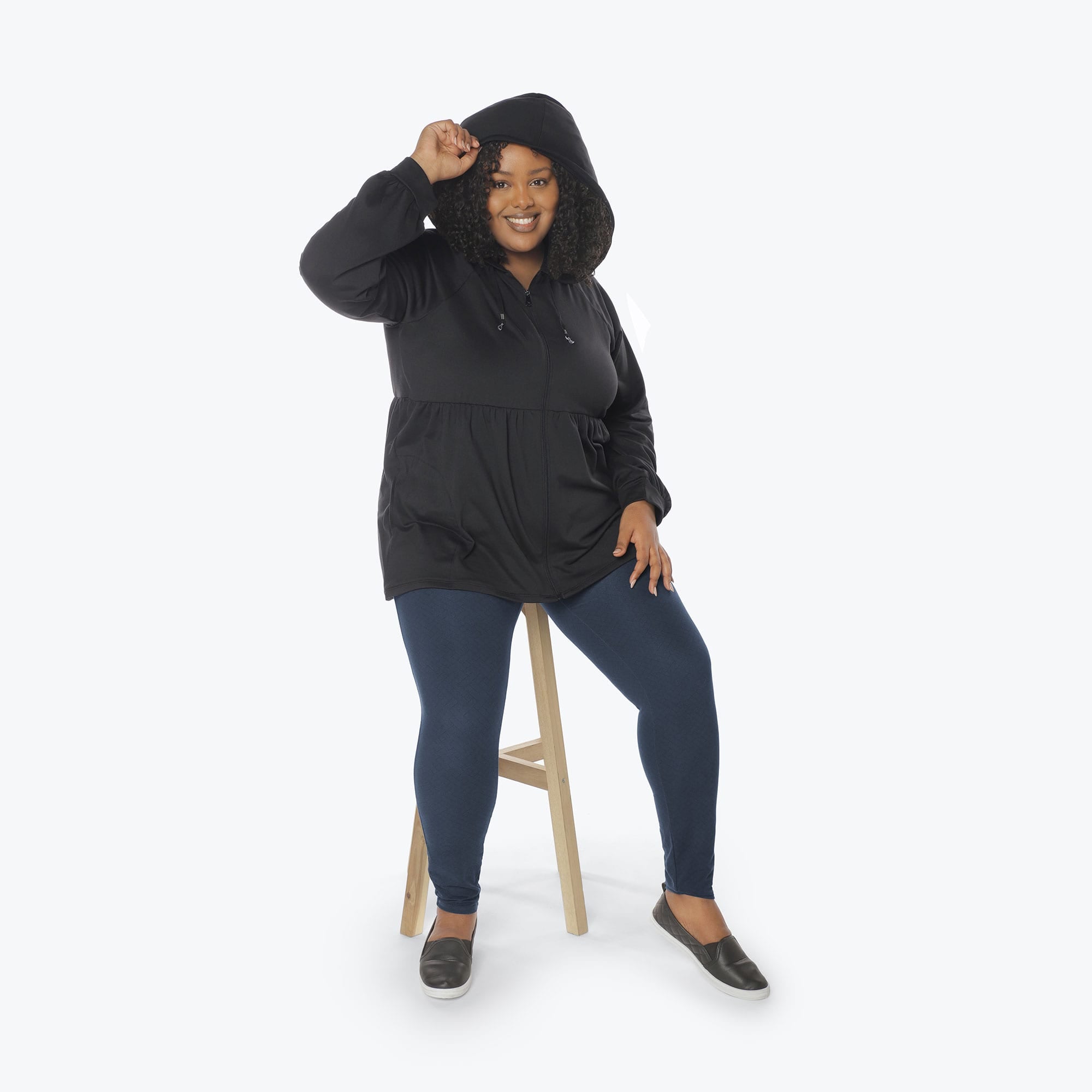 Shimmy Brushed Jersey Zip Up - BLACK - Shimmy_Black_XL_05