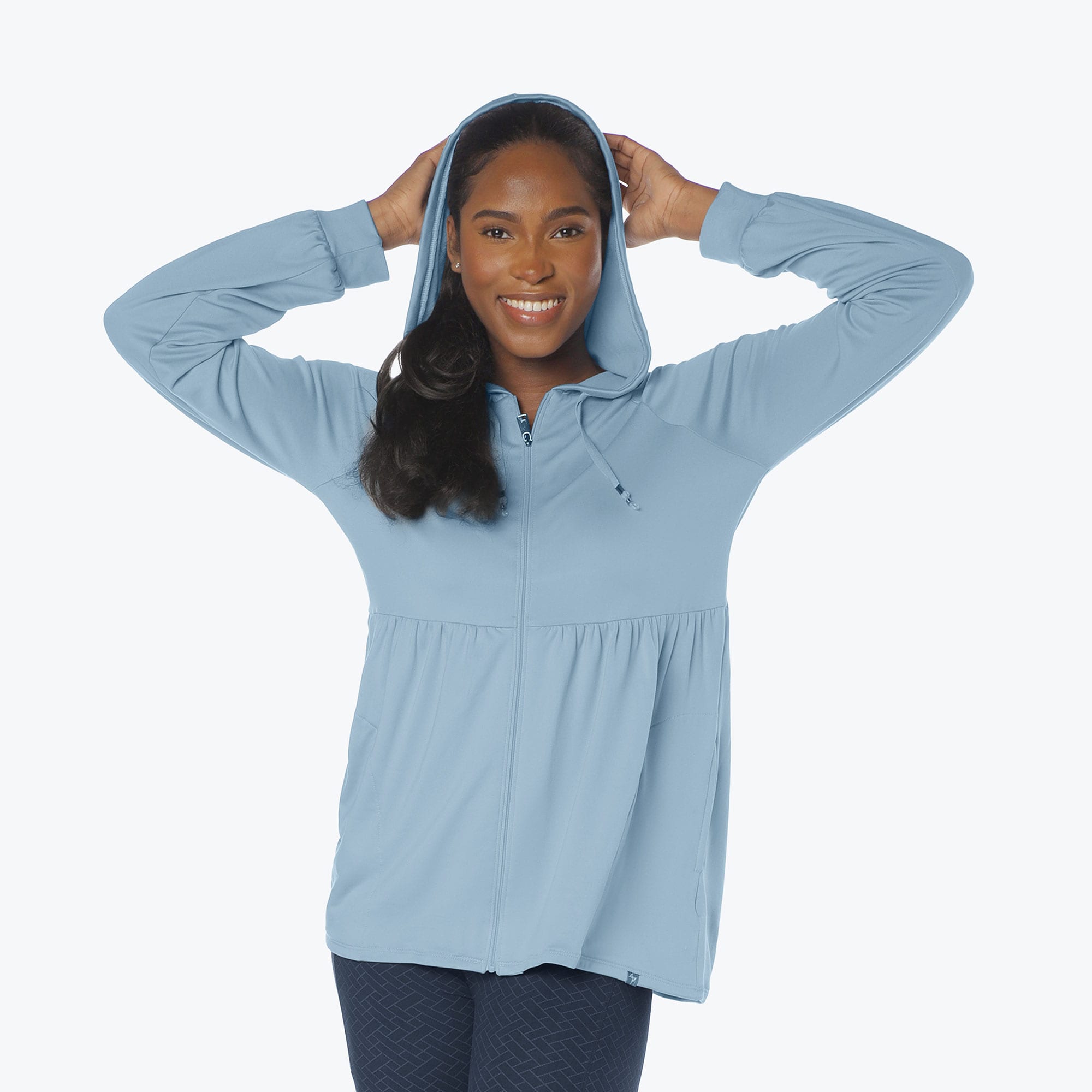 Shimmy Brushed Jersey Zip Up - BLUE MOON ICEPOP - Shimmy_BlueMoon_IcePop_S_01a