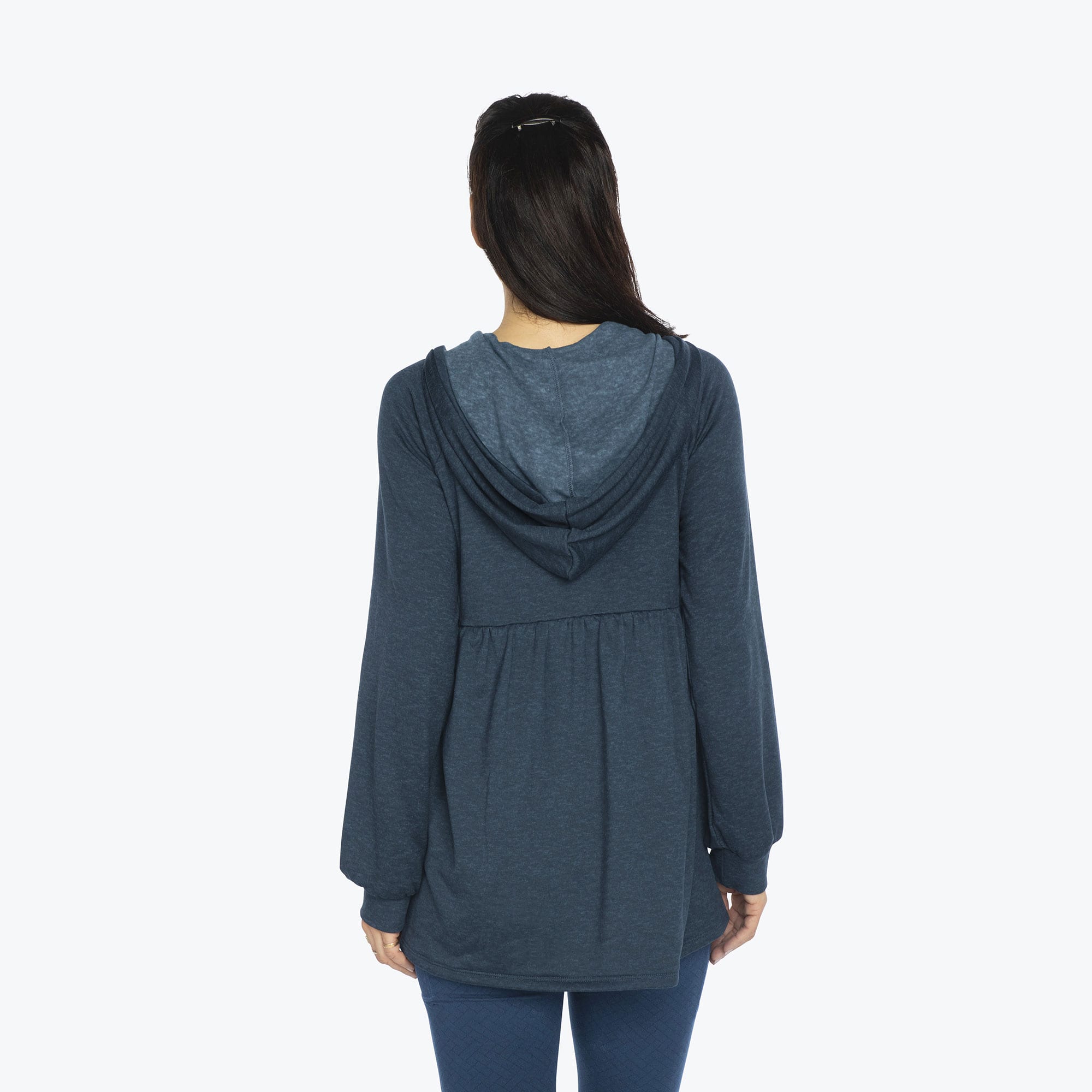 Shimmy Brushed Jersey Zip Up - HEATHER INDIGO - Shimmy_HeatherIndigo_S_02