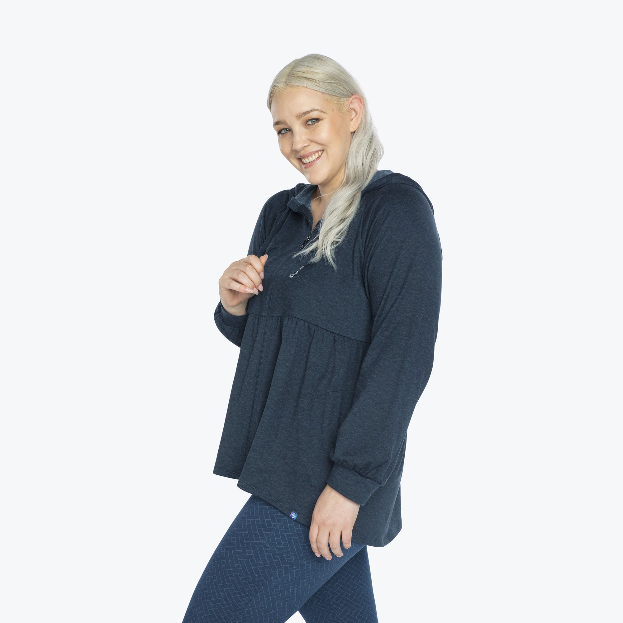 Shimmy Brushed Jersey Zip Up - HEATHER INDIGO - Shimmy_HeatherIndigo_XL_03
