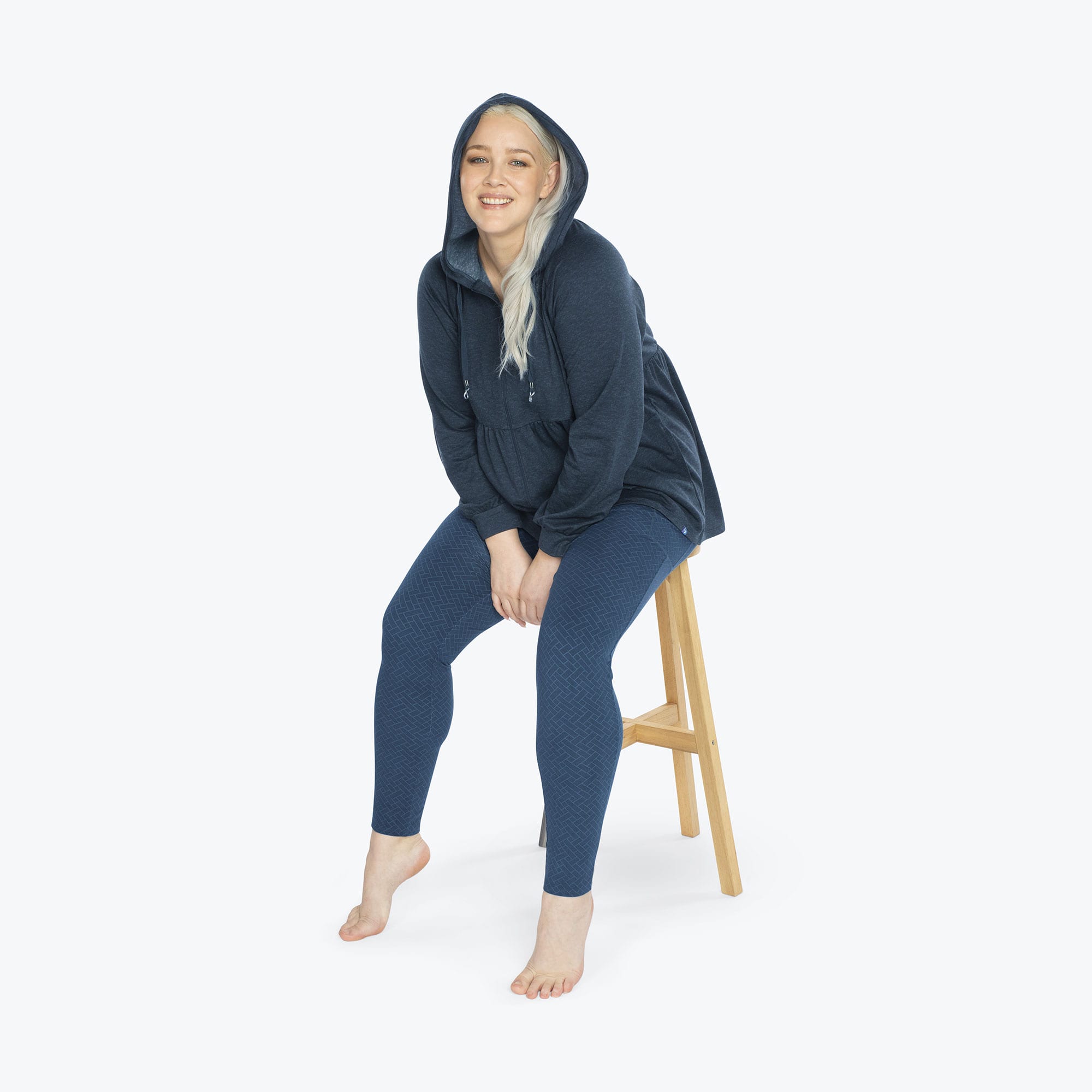 Shimmy Brushed Jersey Zip Up - HEATHER INDIGO - Shimmy_HeatherIndigo_XL_04