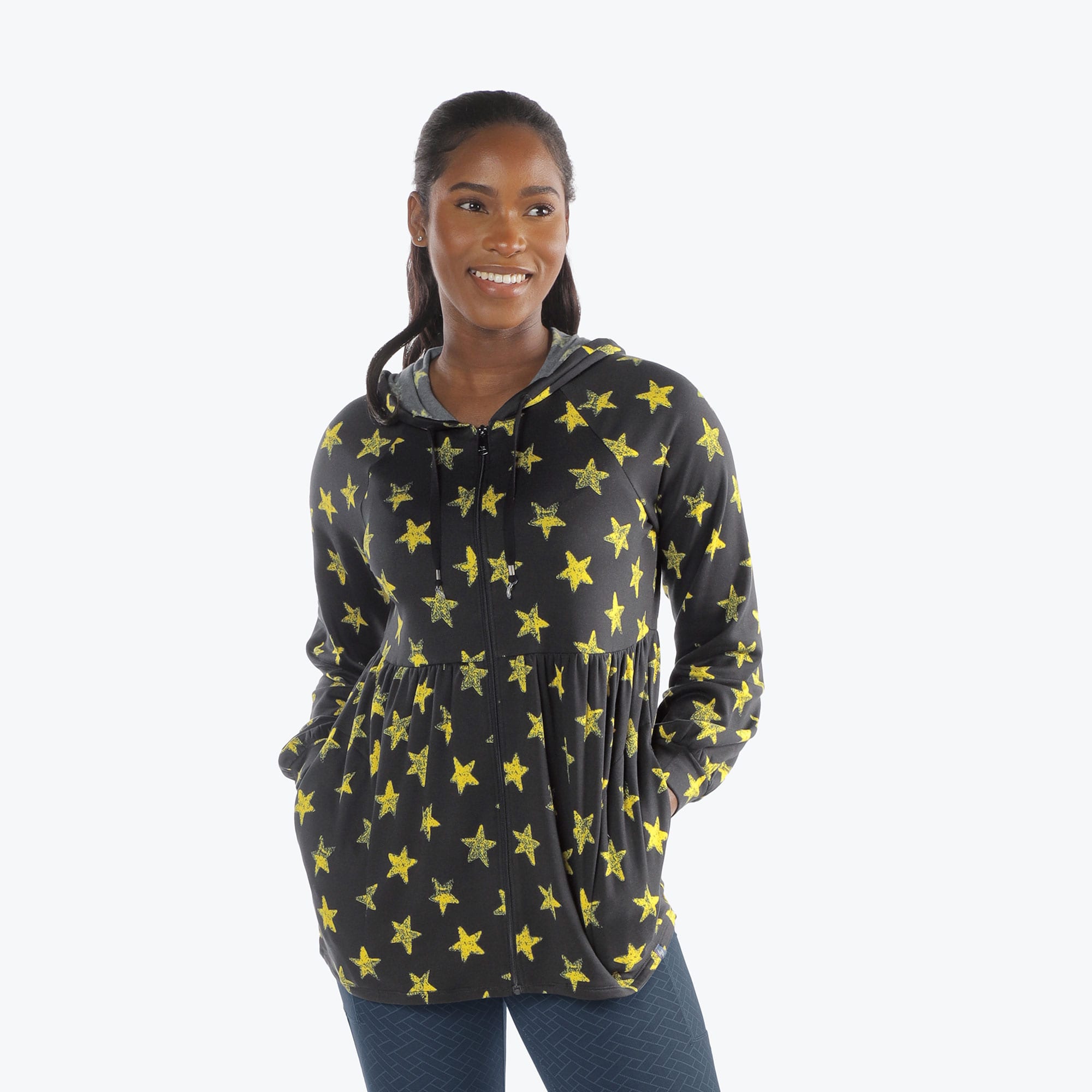 Shimmy Brushed Jersey Zip Up - ROCKSTAR - Shimmy_Rockstar_S_01a