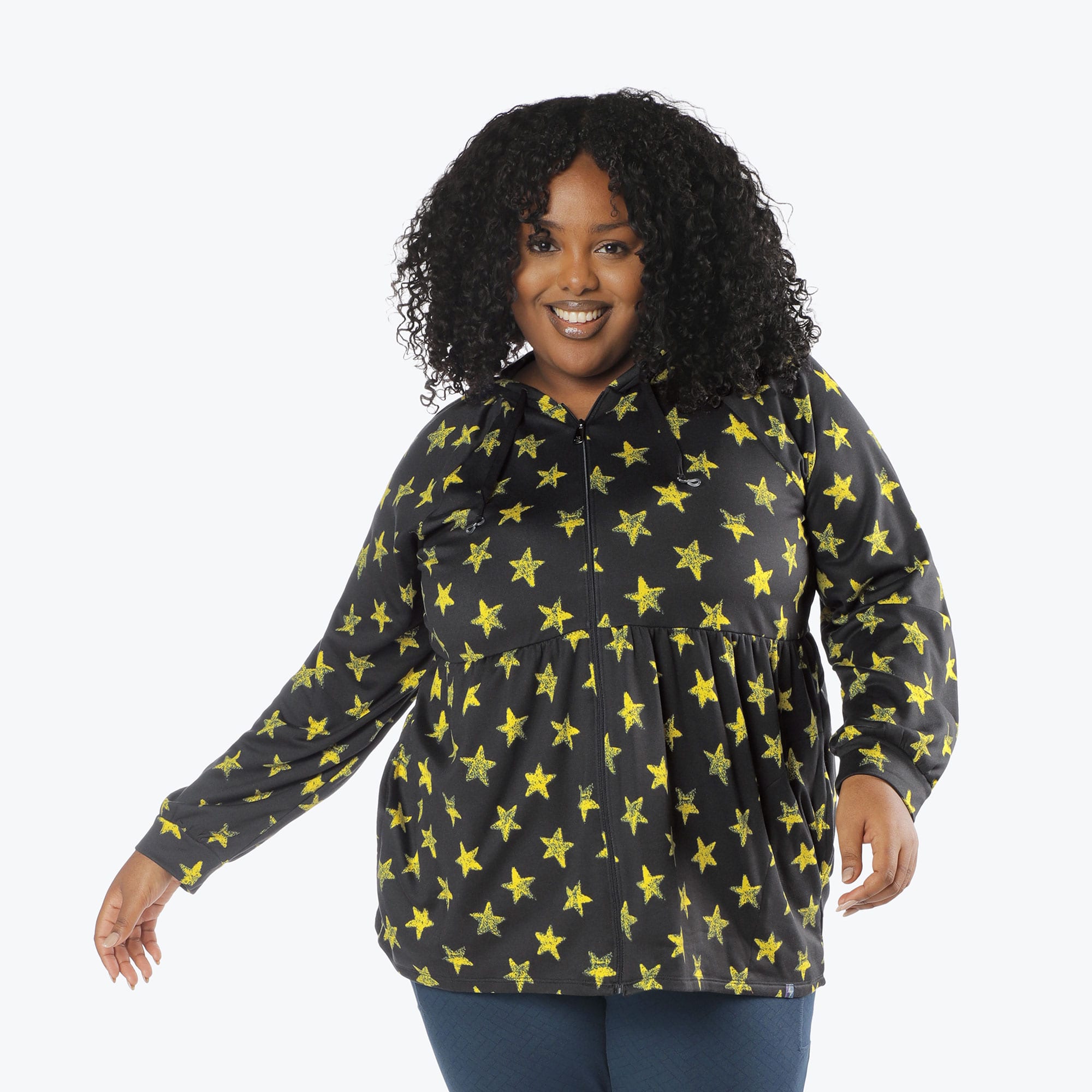 Shimmy Brushed Jersey Zip Up - ROCKSTAR - Shimmy_Rockstar_XL_01a