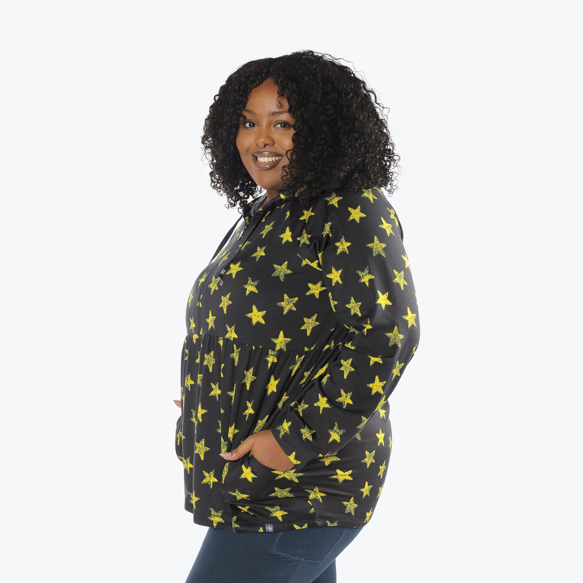 Shimmy Brushed Jersey Zip Up