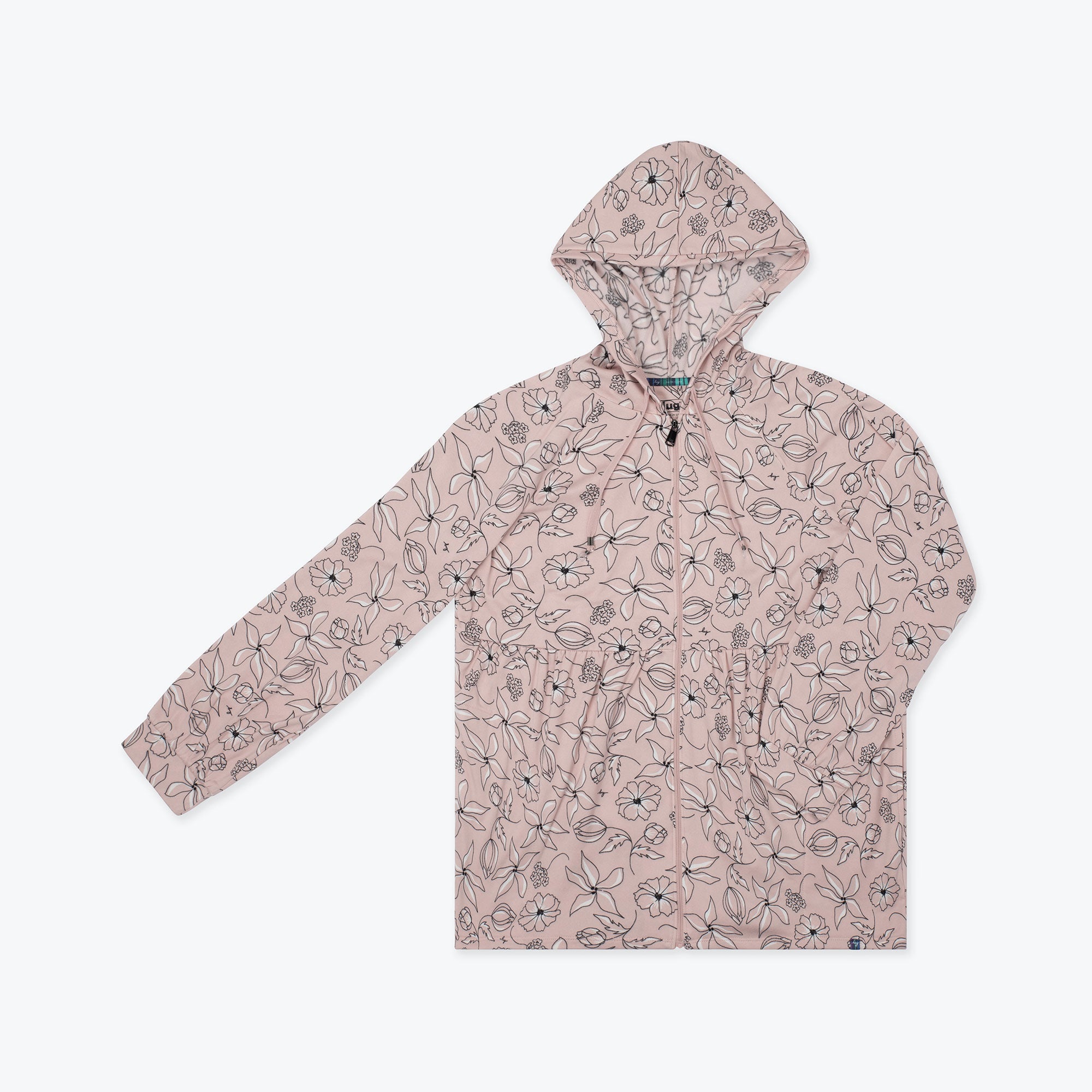 Shimmy Brushed Jersey Zip Up - SKETCH FLORAL BLUSH - Shimmy_Sketch_Floral_Blush_06_488d9639-0875-47f4-95f1-5f1f8c04c970
