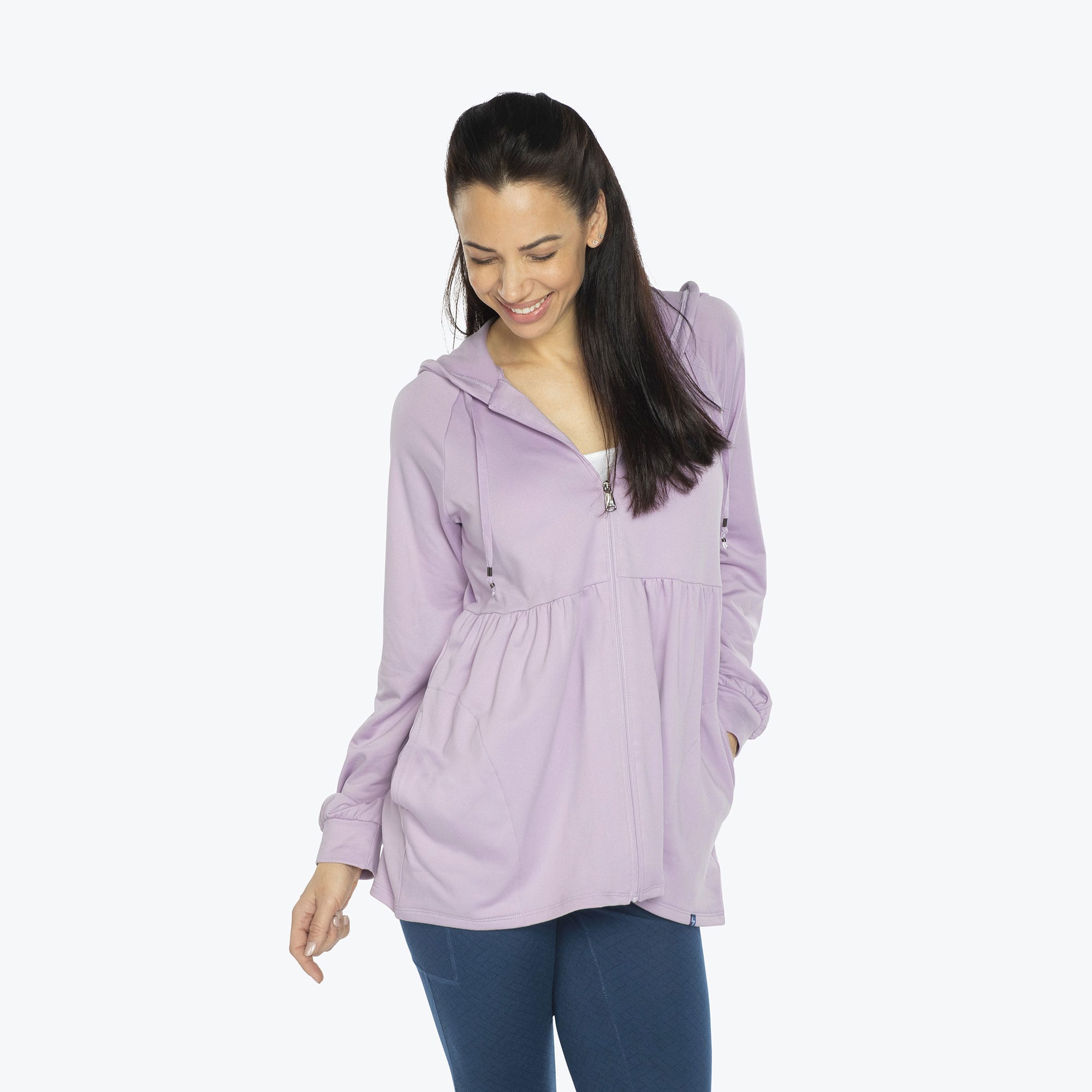 Shimmy Brushed Jersey Zip Up - SUGARPLUM ICEPOP - Shimmy_Sugarplum_S_01