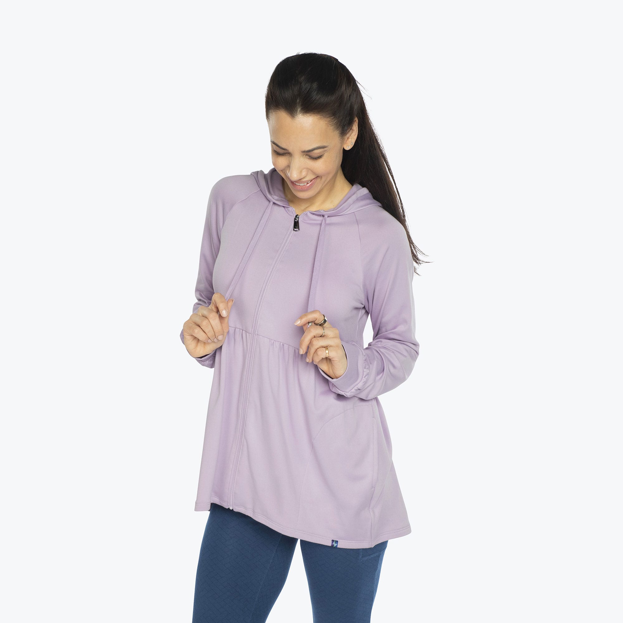 Shimmy Brushed Jersey Zip Up - SUGARPLUM ICEPOP - Shimmy_Sugarplum_S_03