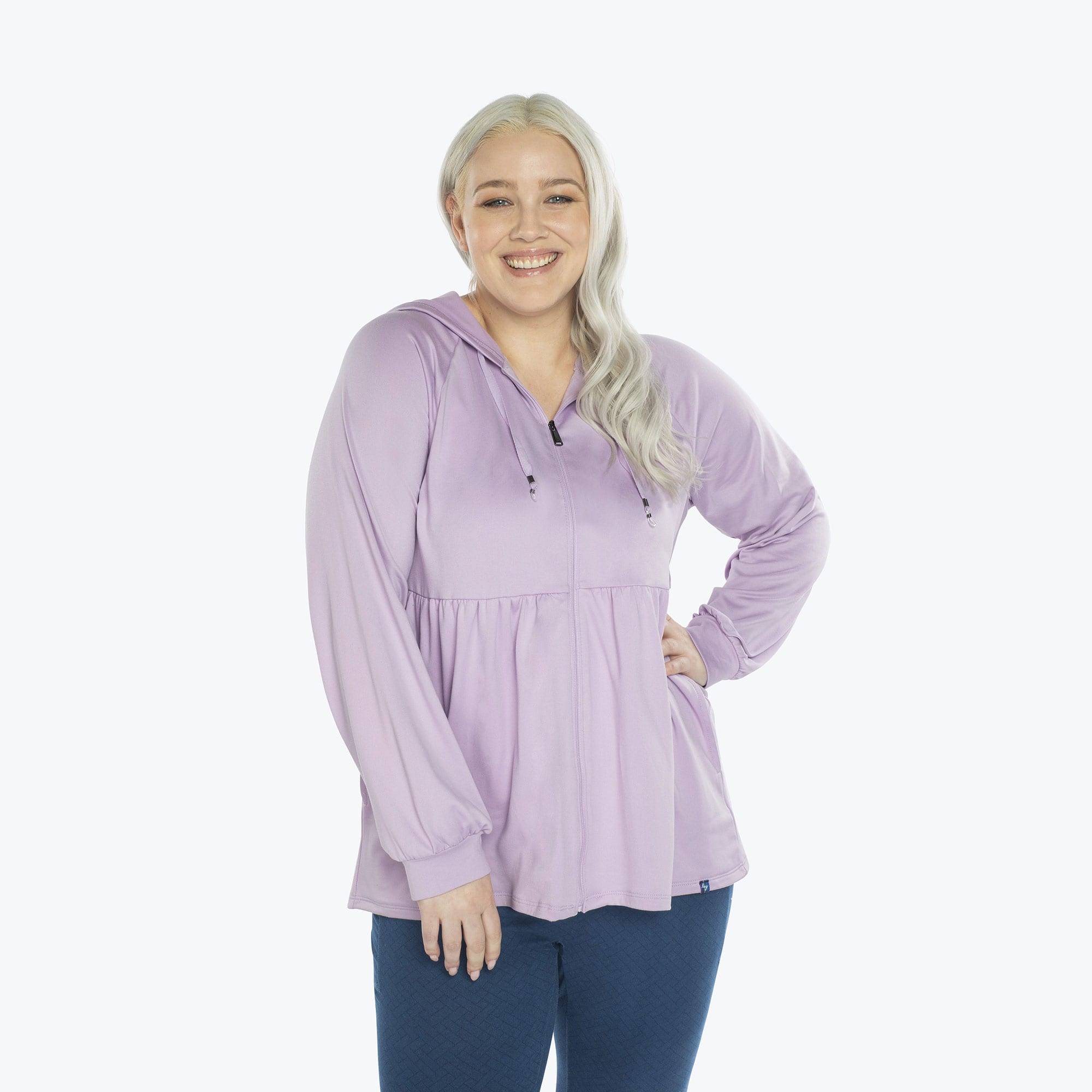 Shimmy Brushed Jersey Zip Up - SUGARPLUM ICEPOP - Shimmy_Sugarplum_XL_01