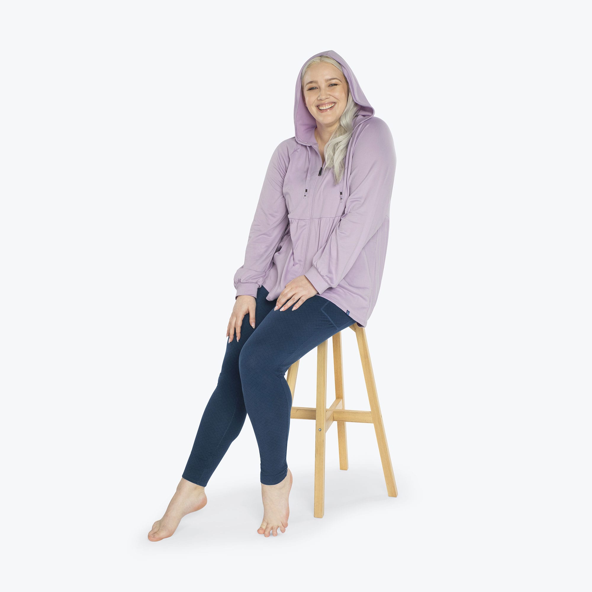 Shimmy Brushed Jersey Zip Up - SUGARPLUM ICEPOP - Shimmy_Sugarplum_XL_04