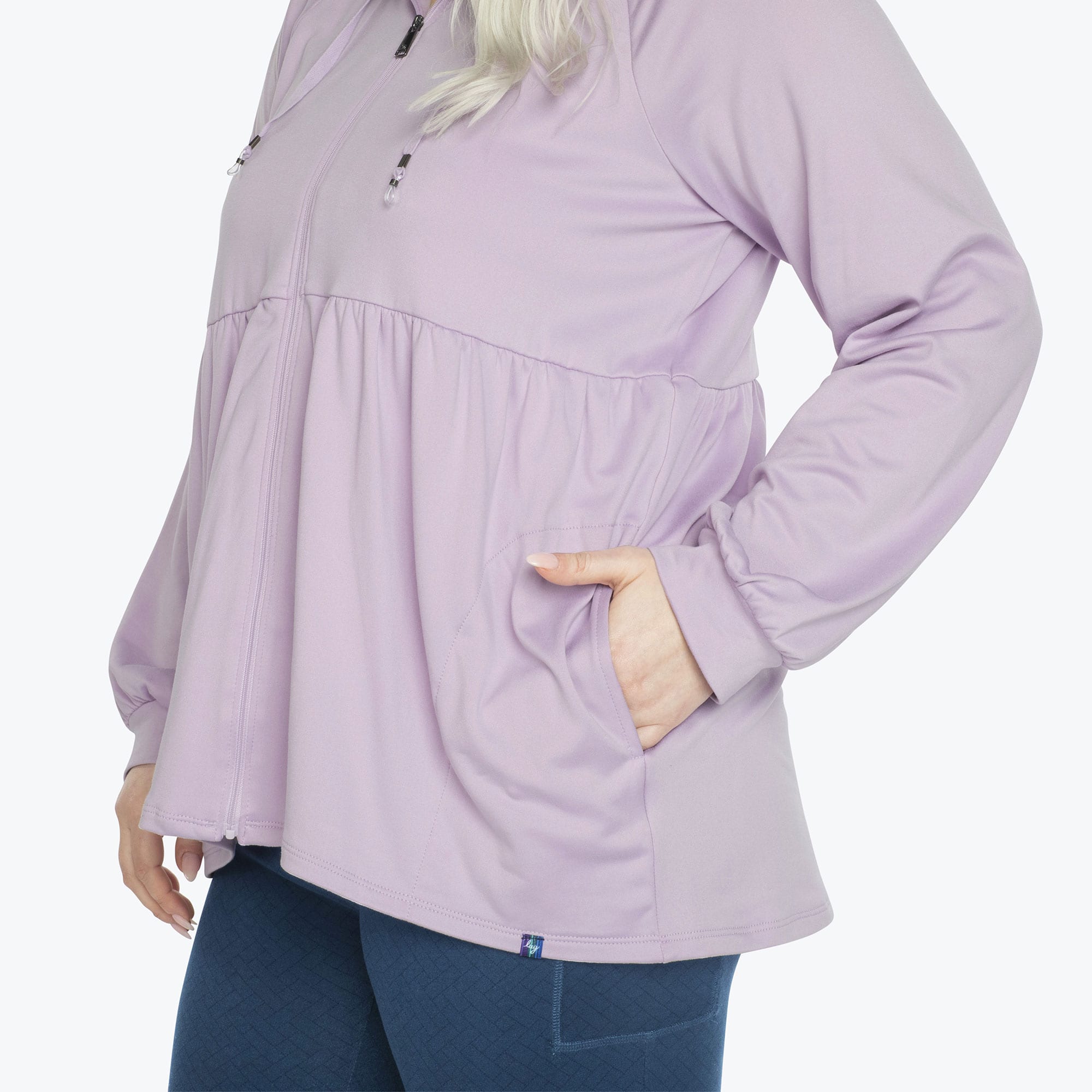 Shimmy Brushed Jersey Zip Up - SUGARPLUM ICEPOP - Shimmy_Sugarplum_XL_05