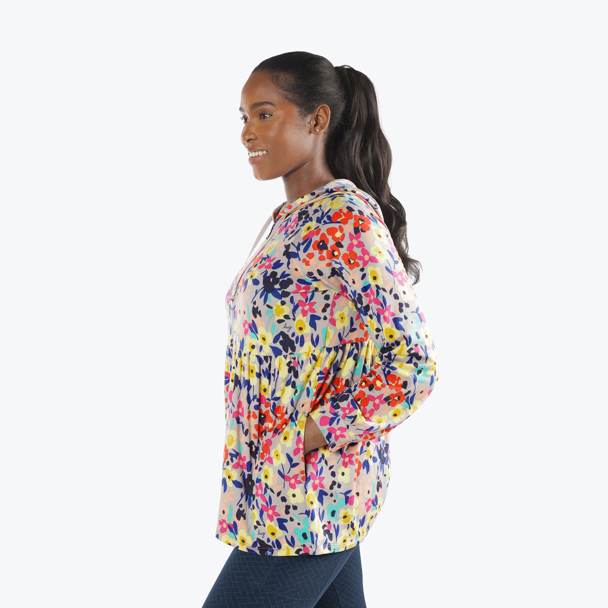 Shimmy Brushed Jersey Zip Up - WILDFLOWER MULTI - Shimmy_Wildflower_Multi_S_03