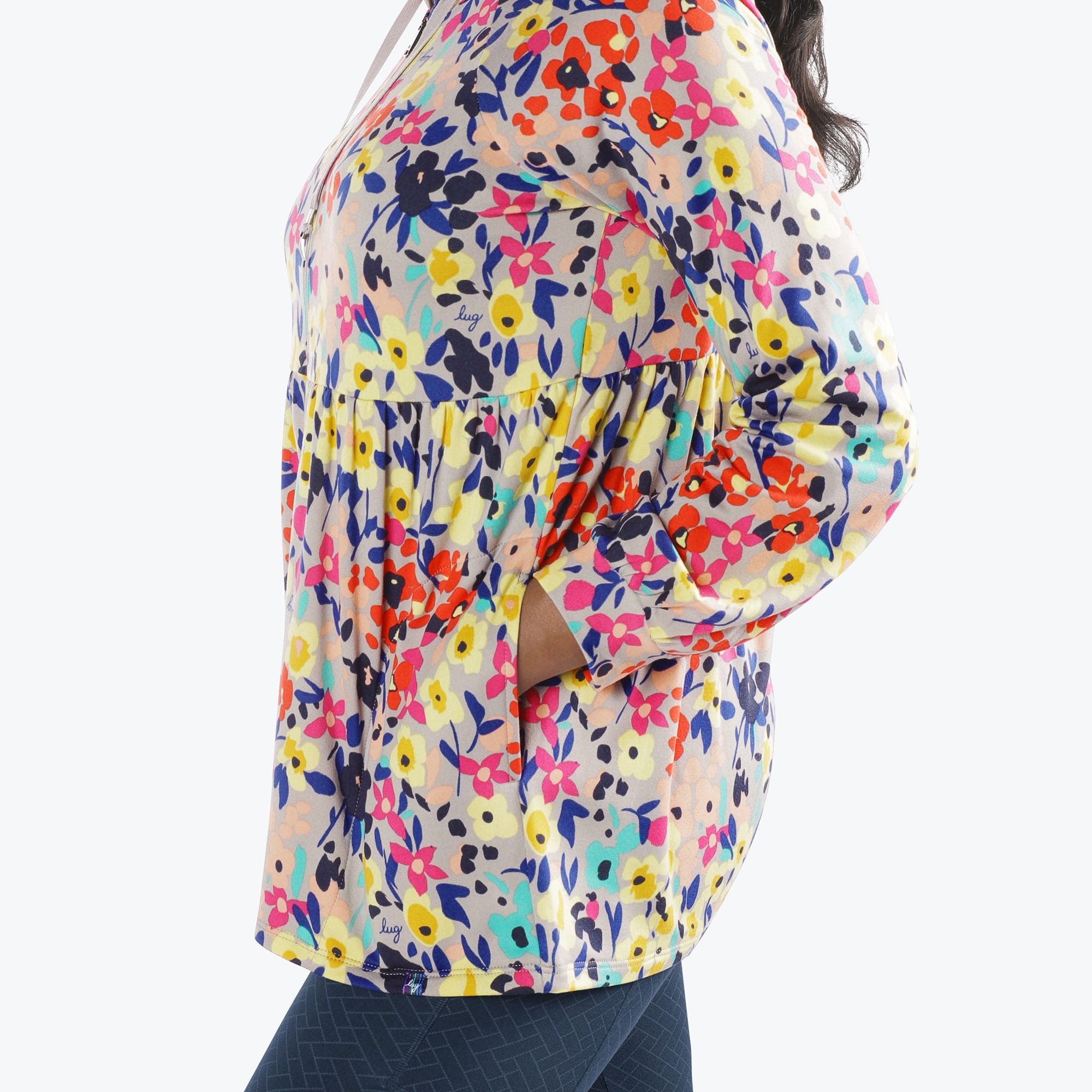 Shimmy Brushed Jersey Zip Up - WILDFLOWER MULTI - Shimmy_Wildflower_Multi_S_04