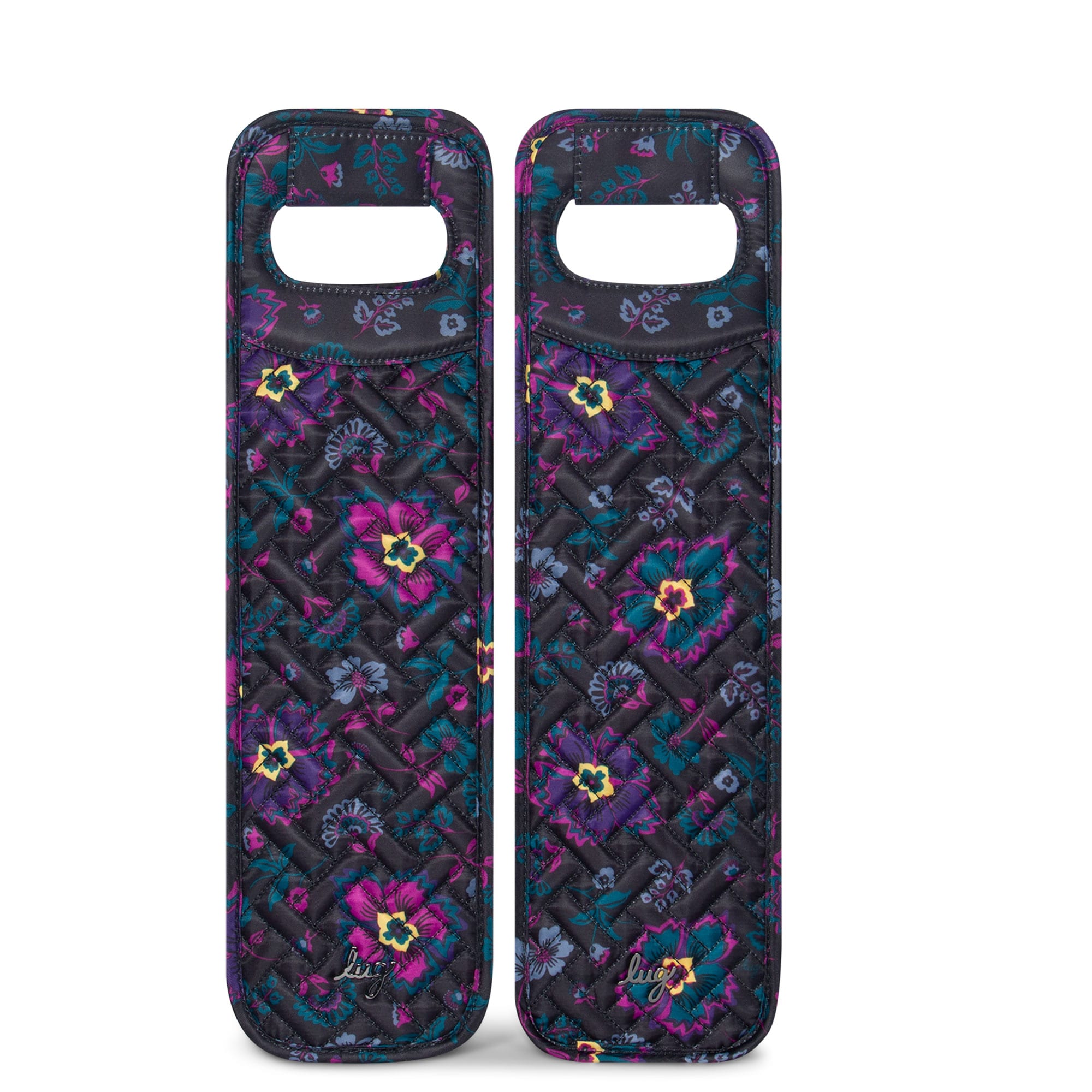 Shuttle 2pc Wine Totes - BOHO FLORAL BLACK - Shuttle2PC_BohoFloralBlack_01