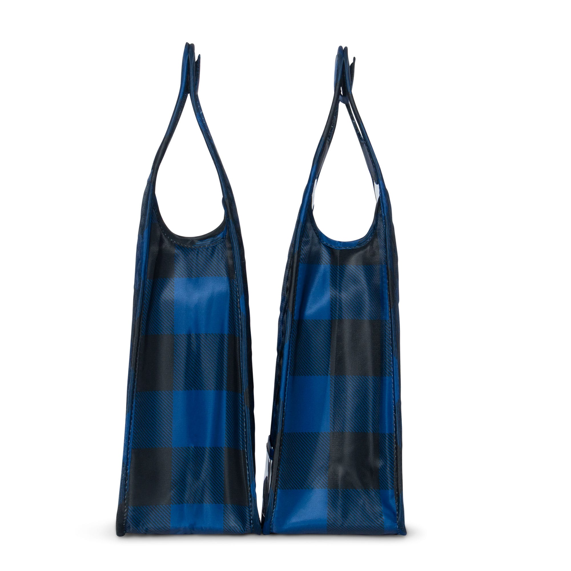 Shuttle 2pc Wine Totes - BUFFALO CHECK BLUE - Shuttle2PC_BuffaloCheckBlue_03