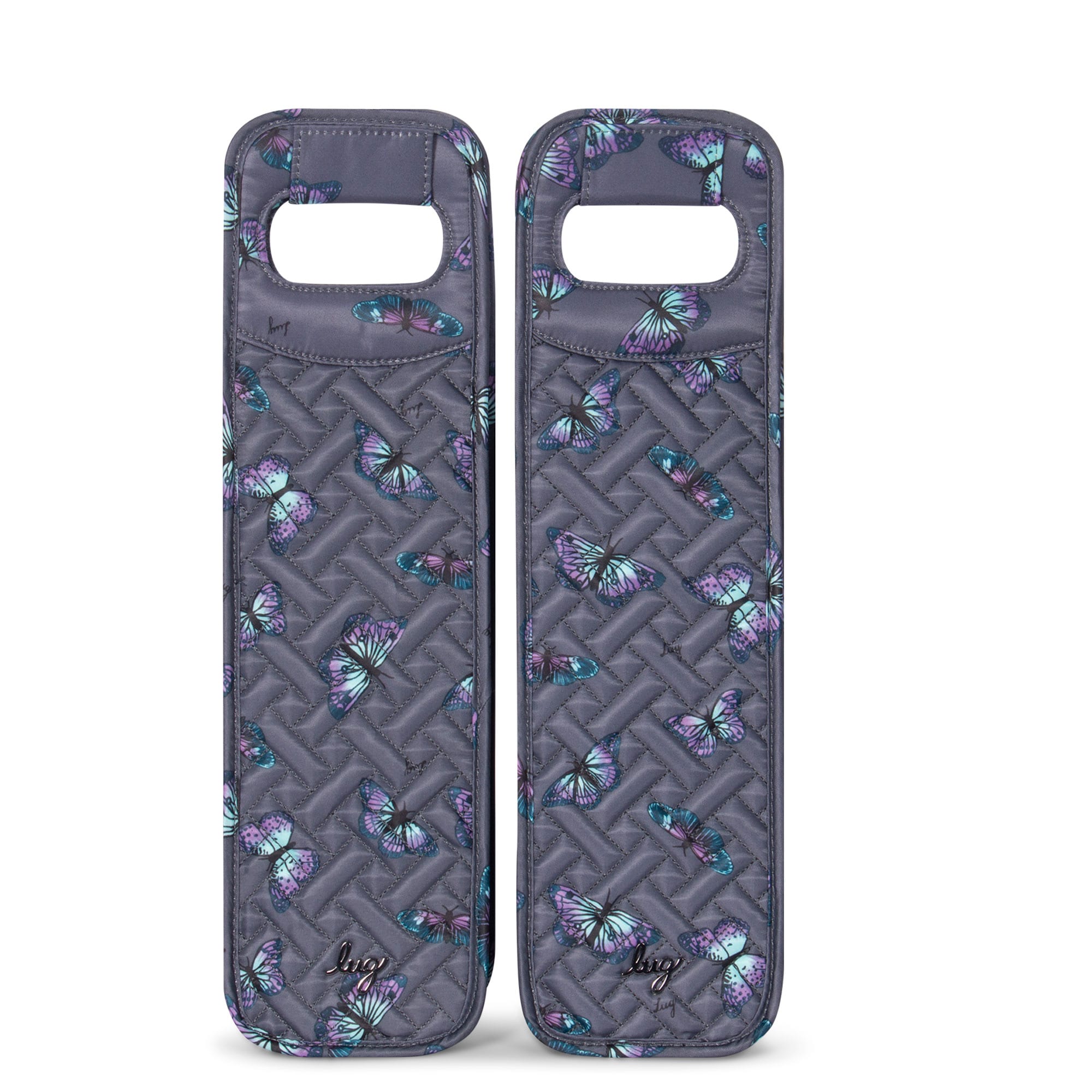 Shuttle 2pc Wine Totes - BUTTERFLY GREY - Shuttle2PC_ButterflyGrey_01