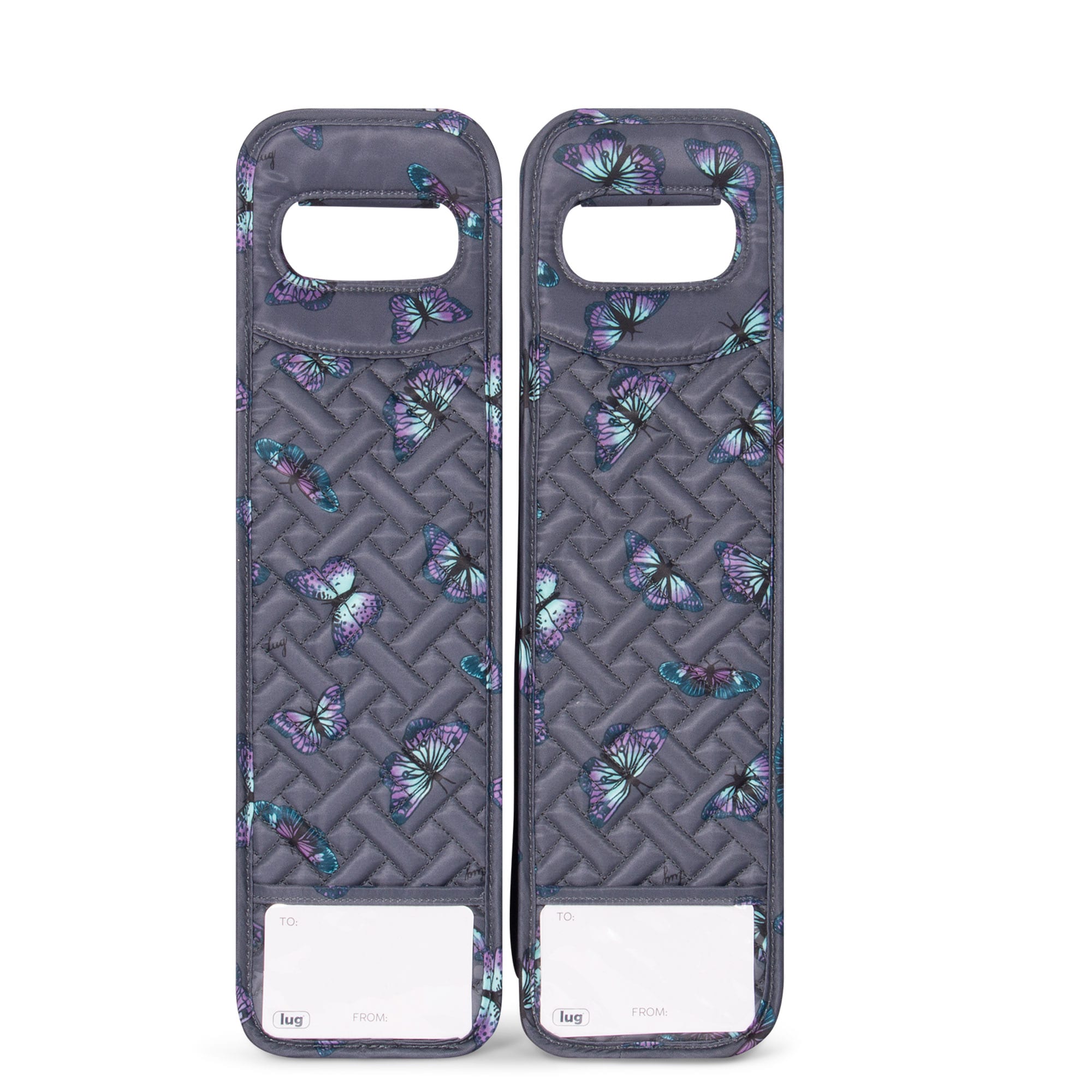 Shuttle 2pc Wine Totes - BUTTERFLY GREY - Shuttle2PC_ButterflyGrey_04