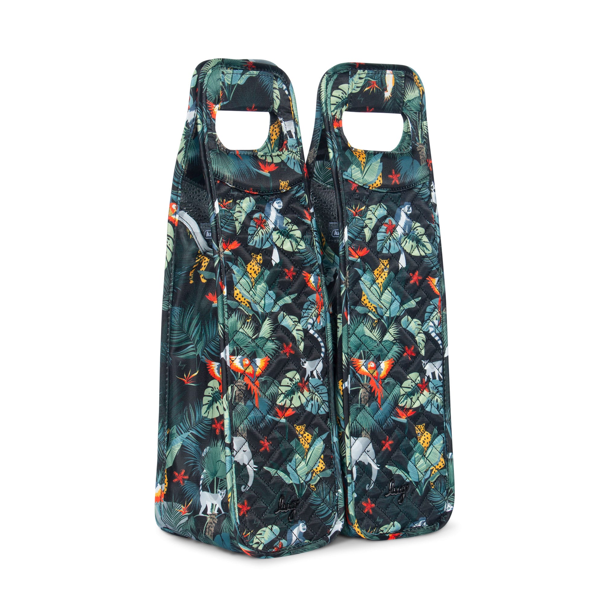 Shuttle 2pc Wine Totes - WILDLIFE BLACK - Shuttle2PC_WildlifeBlack_02