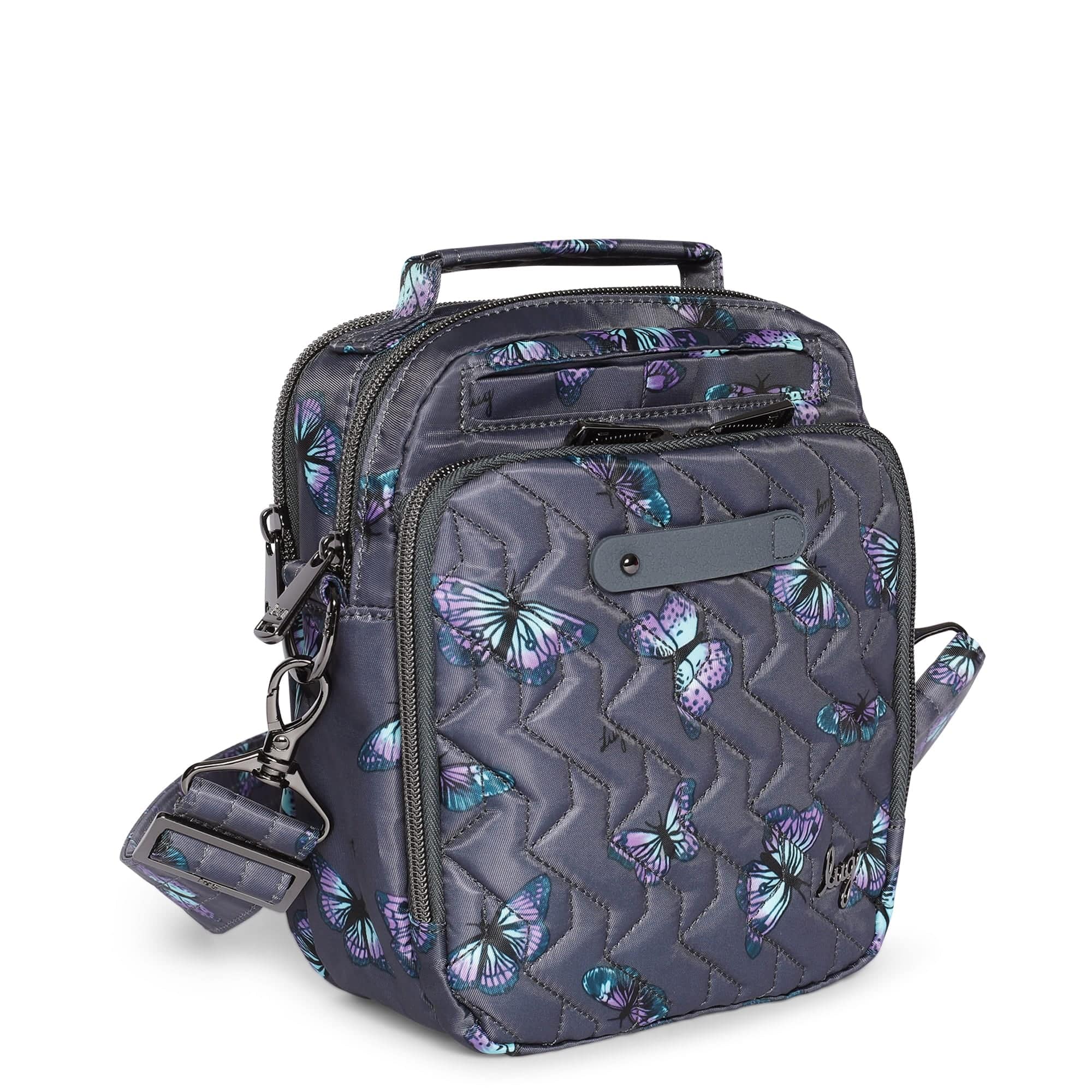 Skeeter Convertible Crossbody - BUTTERFLY GREY - SkeeterCharmBar_Butterfley_Grey_02