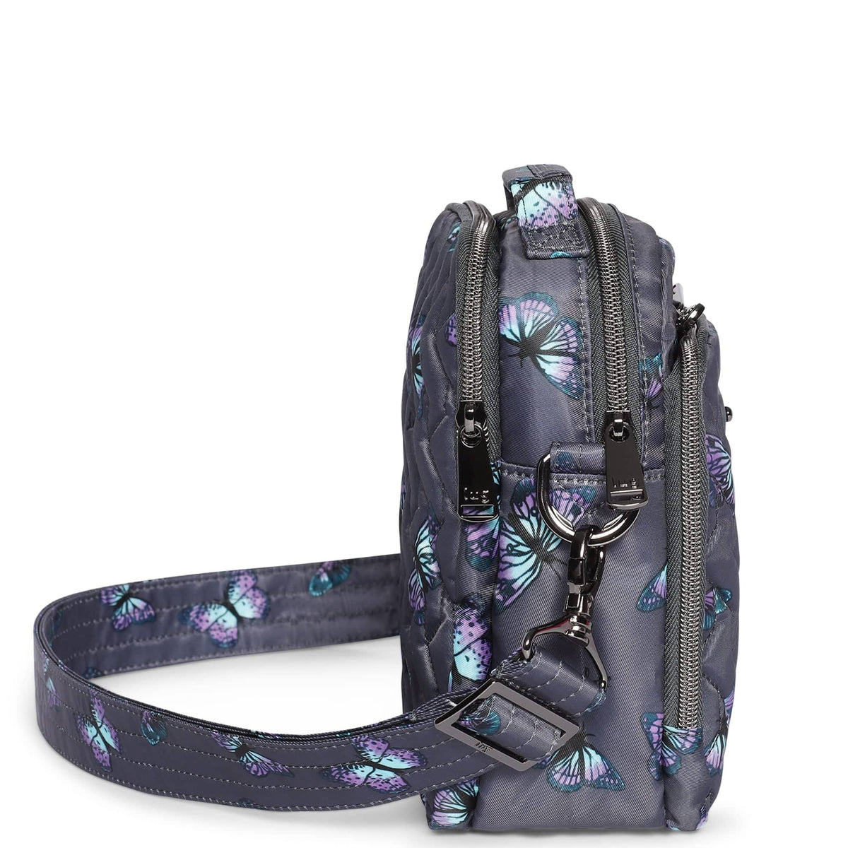 Skeeter Convertible Crossbody - BUTTERFLY GREY - SkeeterCharmBar_Butterfley_Grey_03