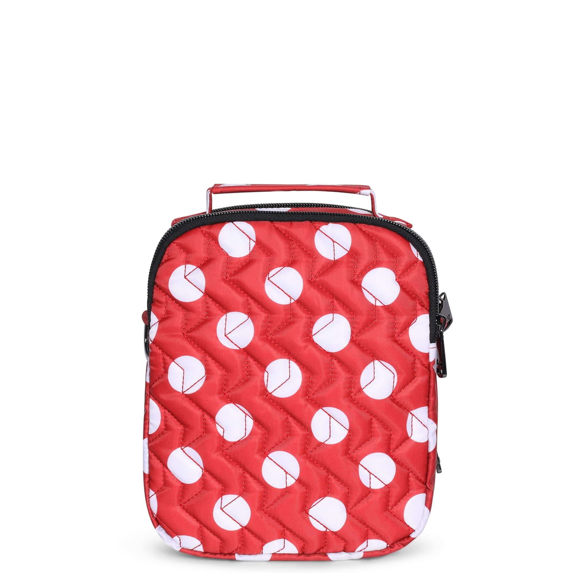 Skeeter Convertible Crossbody - CRIMSON LARGE DOT - SkeeterCharmBar_CrimsonLgDot_04