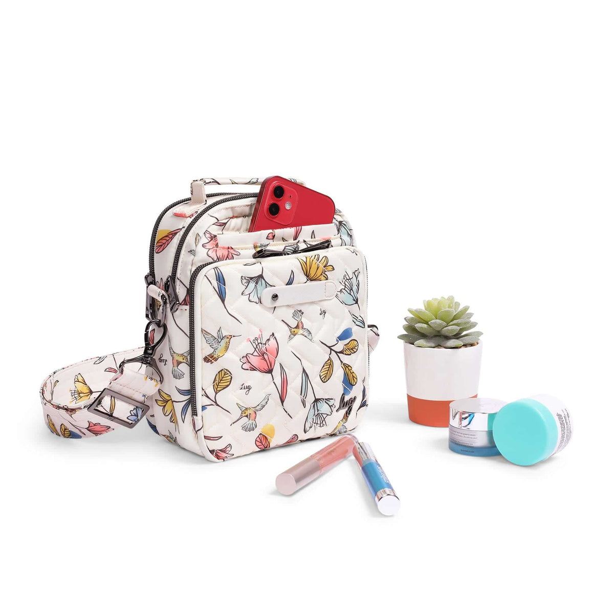 Floral Print Backpack / Bag Charm / Set