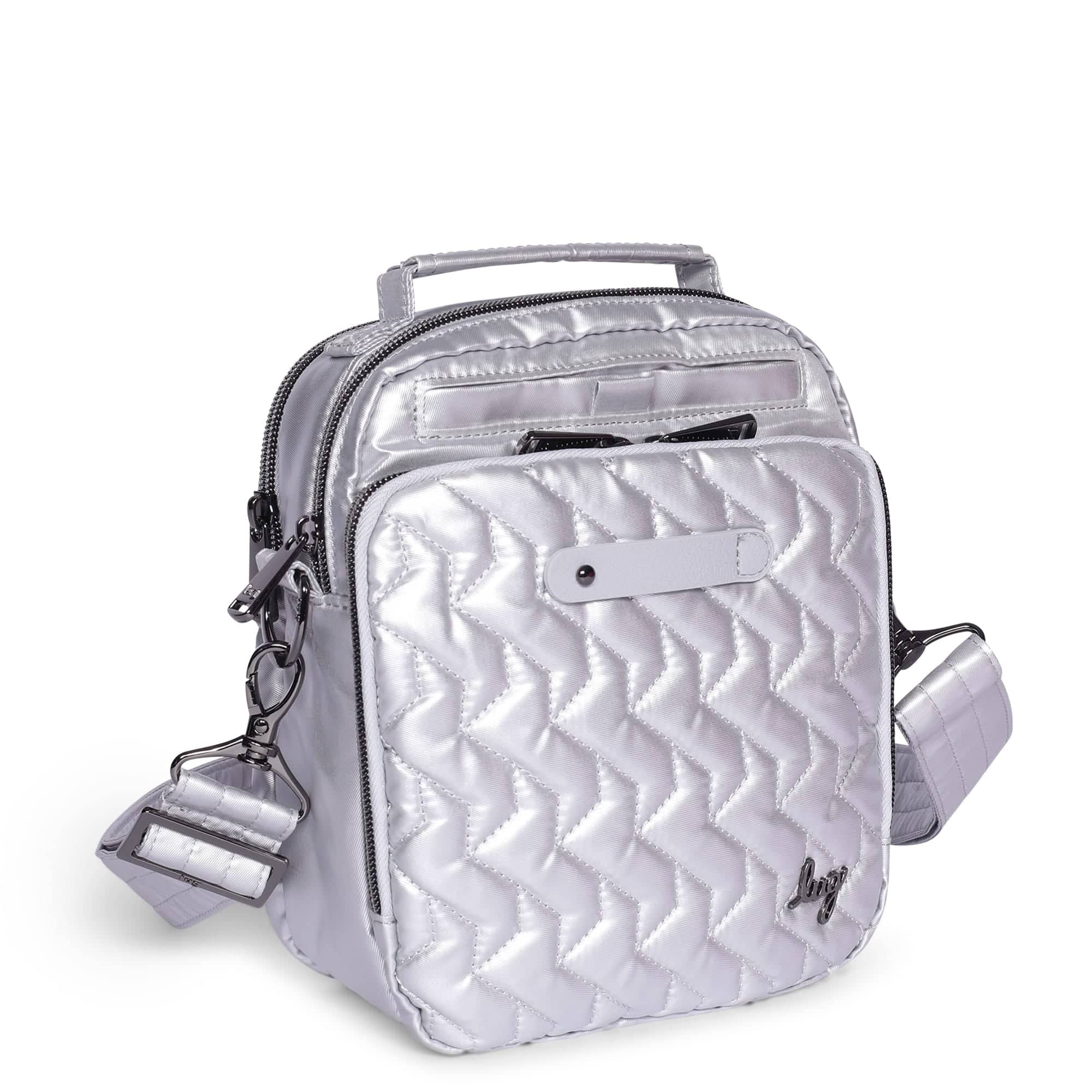 Skeeter Convertible Crossbody - METALLIC SILVER - SkeeterCharmBar_MetallicSilver_02