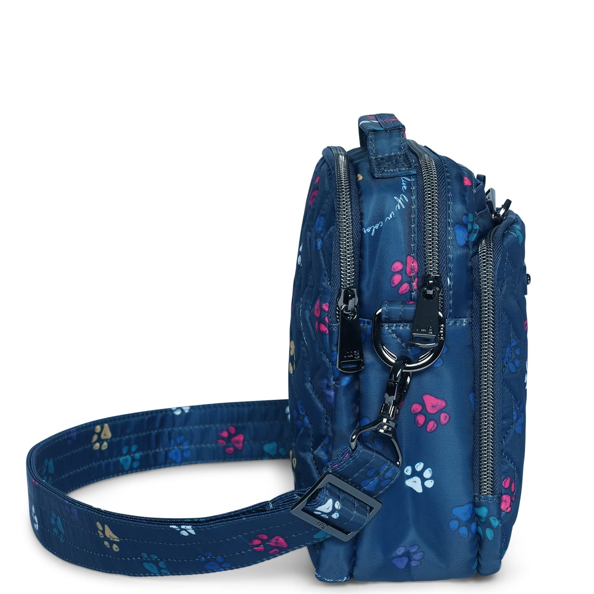 Skeeter Convertible Crossbody - PAWS NAVY - SkeeterCharmBar_PawsNavy_03
