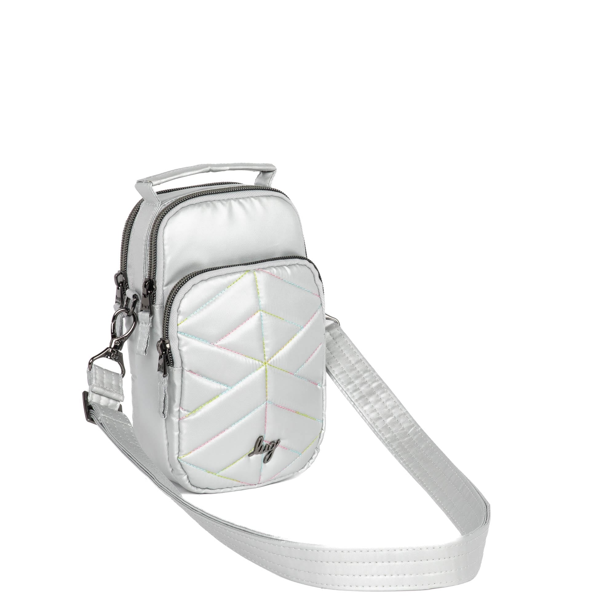 Skeeter Mini 2 Convertible Crossbody - METALLIC SILVER ICEPOP STITCH - SkeeterMini2_MetallicSilverwithIcepop_02