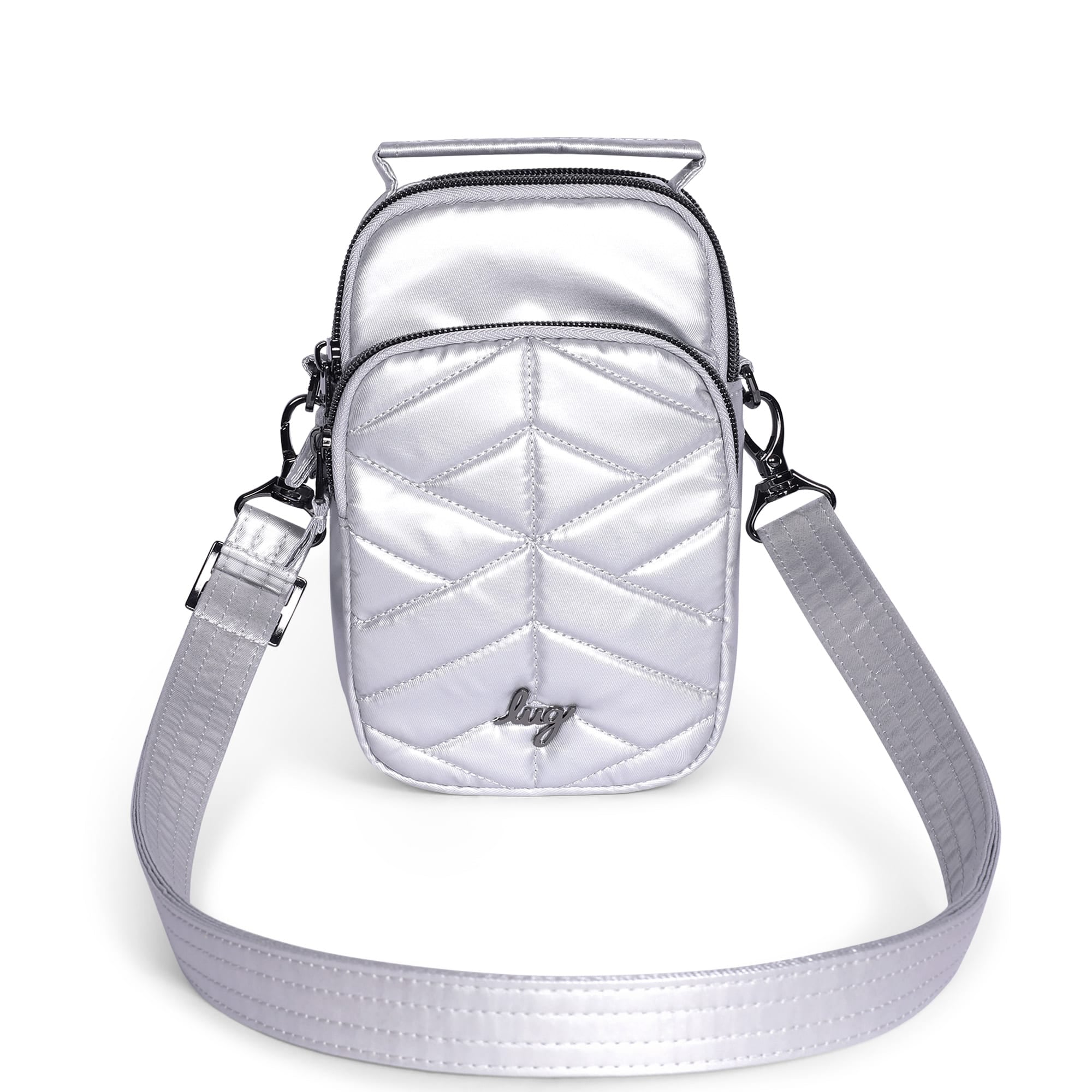Skeeter Mini 2 Convertible Crossbody - METALLIC SILVER - SkeeterMini2_SCRIPT_MetallicSilver_01