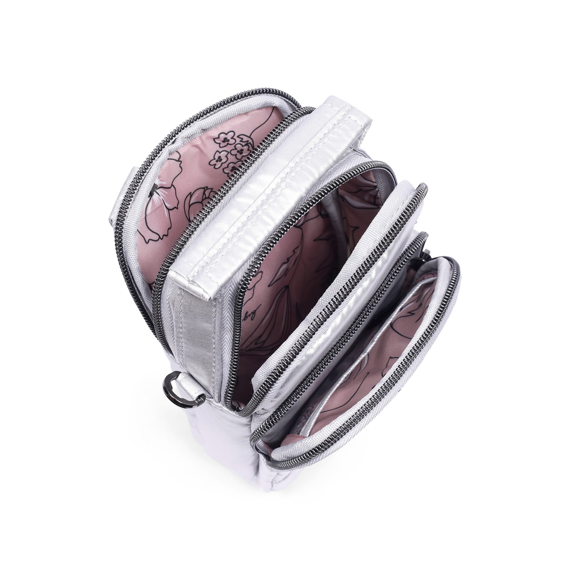 Skeeter Mini 2 Convertible Crossbody - METALLIC SILVER - SkeeterMini2_SCRIPT_MetallicSilver_05