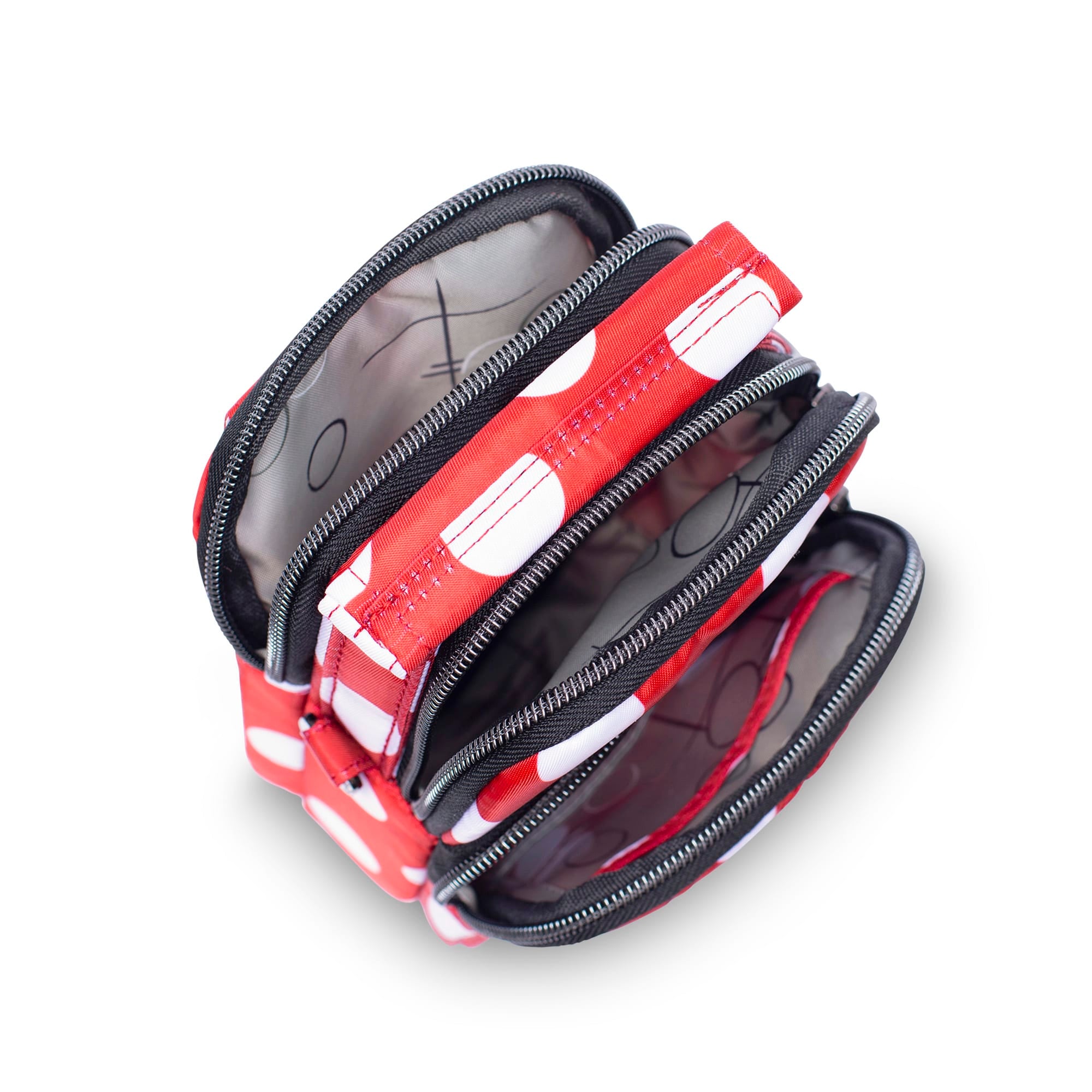 Skeeter Mini 2 Convertible Crossbody - CRIMSON LARGE DOT - SkeeterMini_CrimsonLgDot_05