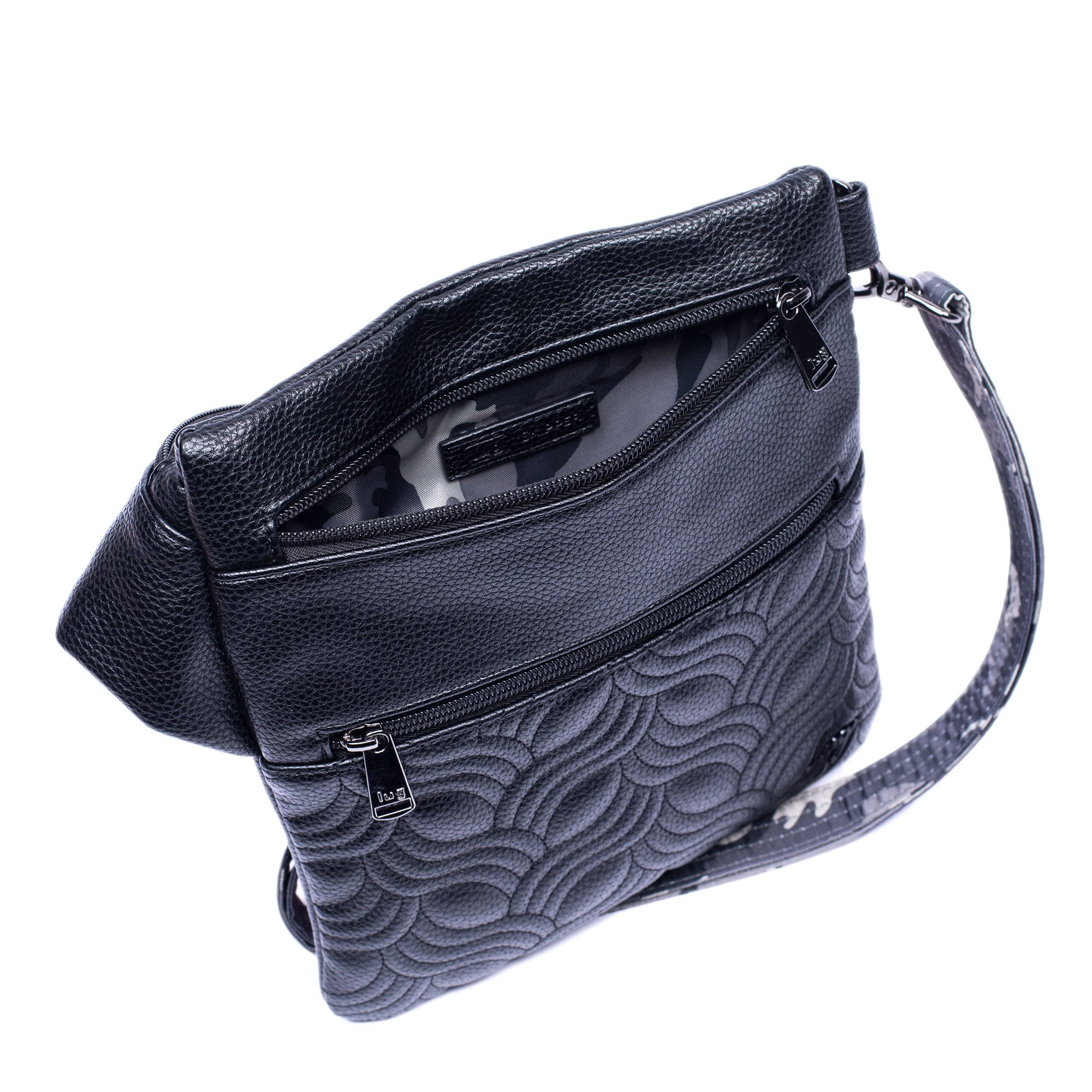 Skipper Classic VL Crossbody Bag - BLACK - SkipperVL_BlackCamoMidnightStrap_05