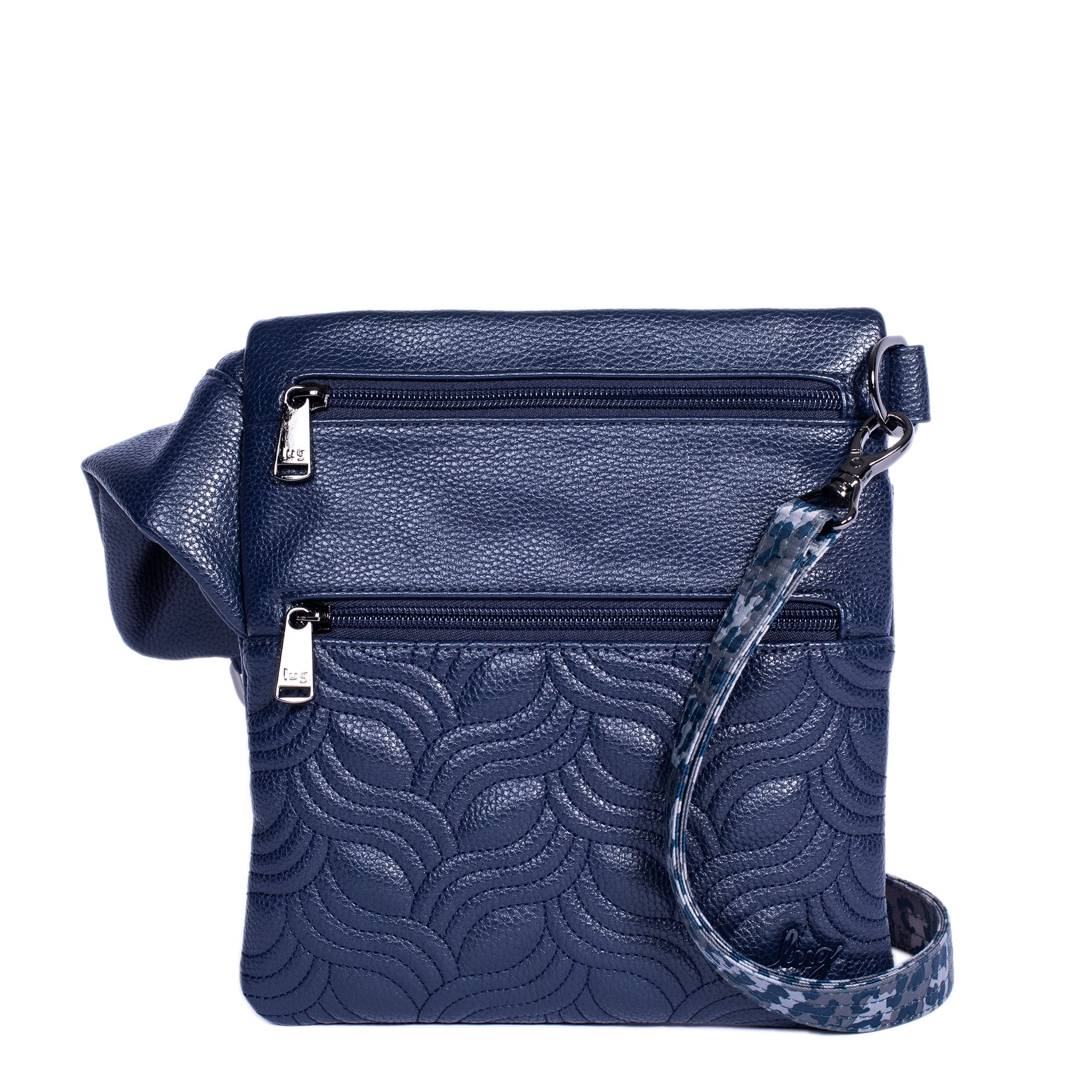 Skipper Classic VL Crossbody Bag - NAVY BLUE - SkipperVL_NavyLeopardNavyStrap_01