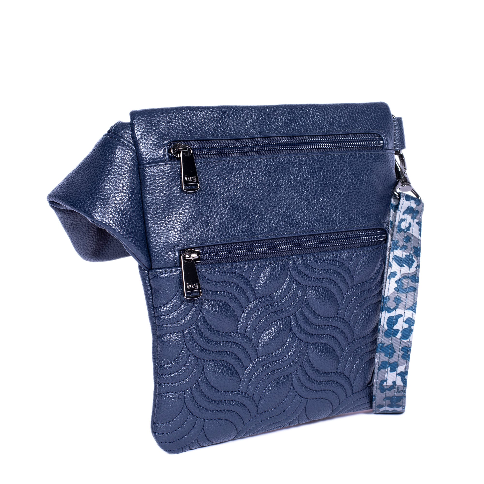 Skipper Classic VL Crossbody Bag - NAVY BLUE - SkipperVL_NavyLeopardNavyStrap_02