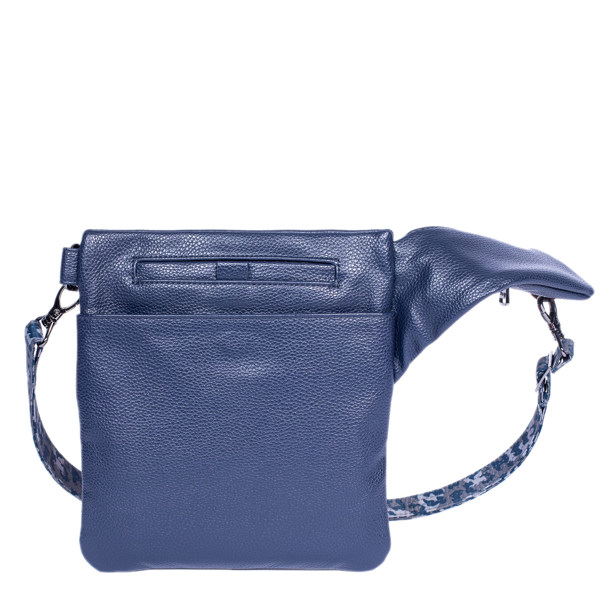 Skipper Classic VL Crossbody Bag - NAVY BLUE - SkipperVL_NavyLeopardNavyStrap_04
