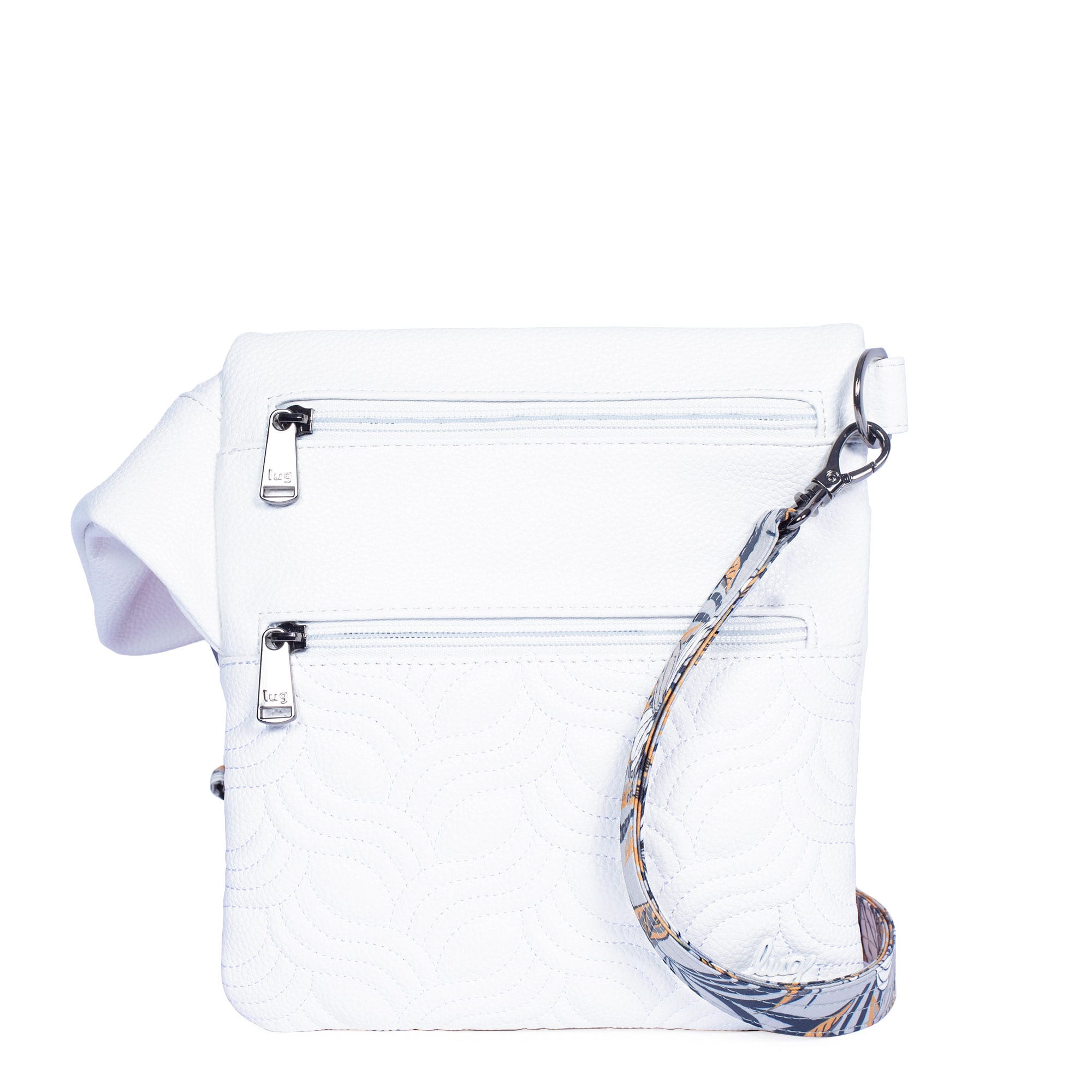Skipper Classic VL Crossbody Bag - WHITE - SkipperVL_White-LilyGreyStrap_01
