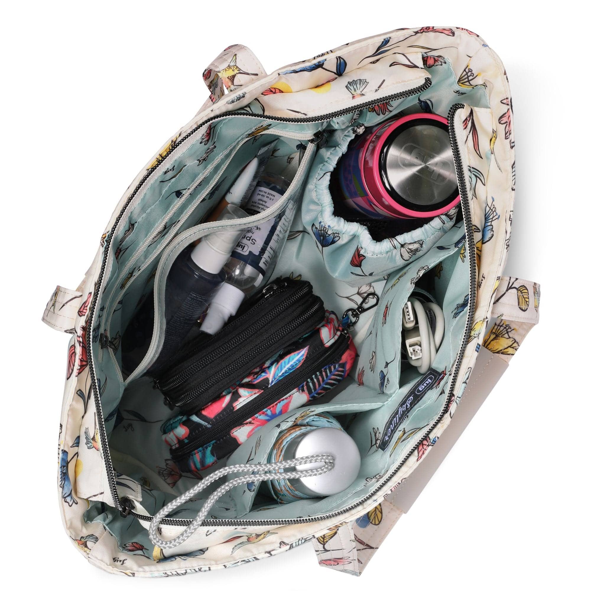 Skyliner Tote Bag - HUMMINGBIRD FLORAL - Skyliner-Feature1