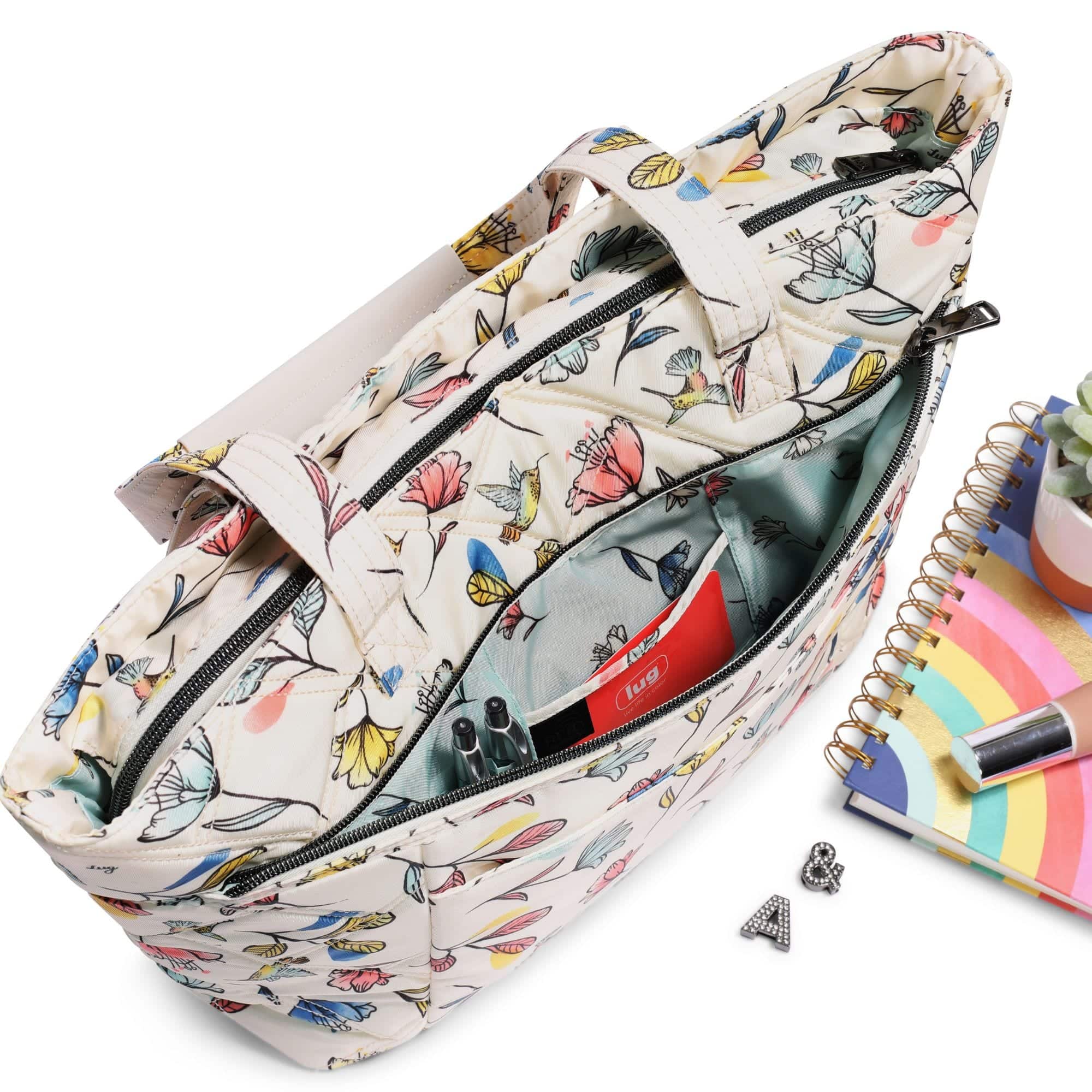 Skyliner Tote Bag - HUMMINGBIRD FLORAL - Skyliner-Feature4