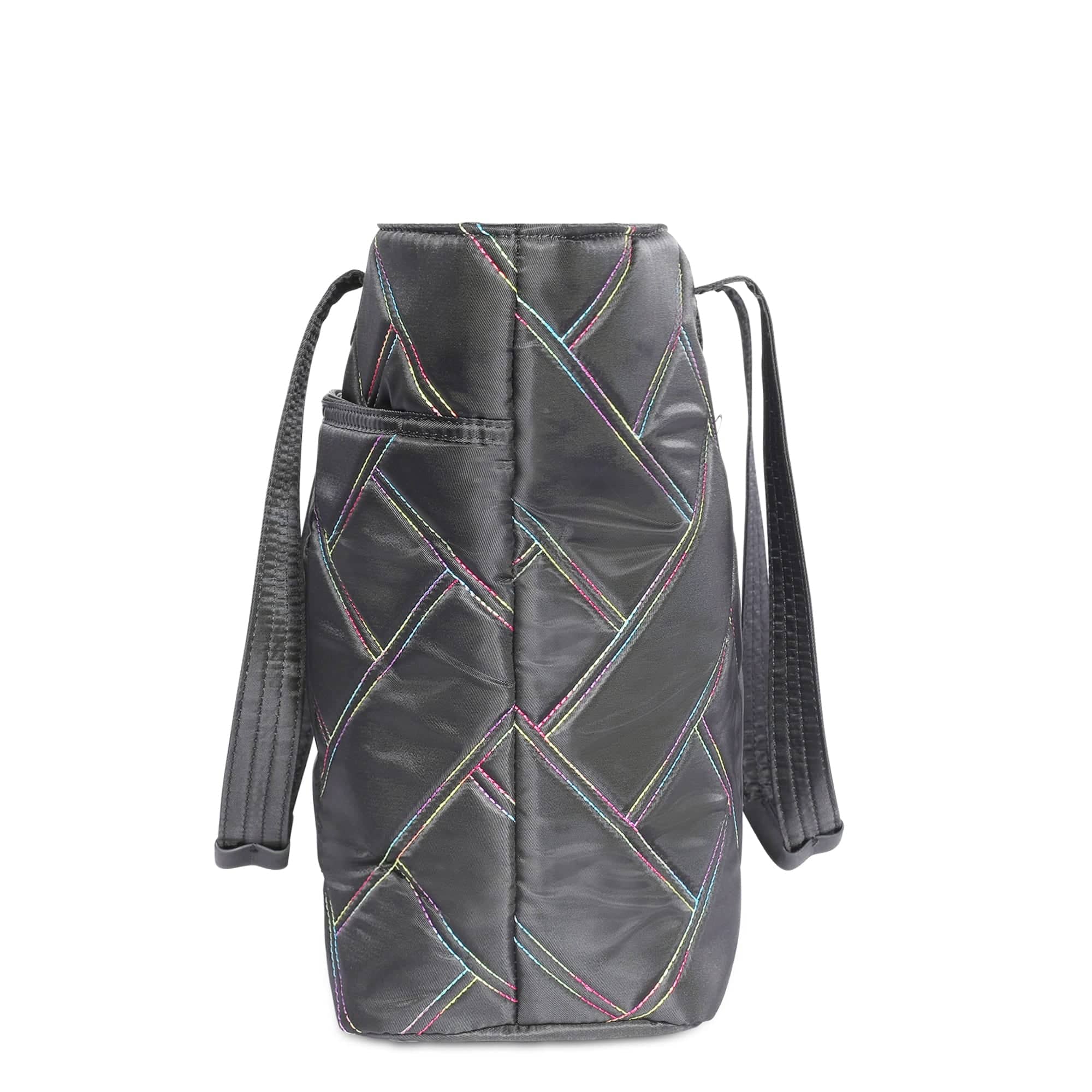 Skyliner Tote Bag - BLACK RAINBOW STITCH - Skyliner_BlackRainbowStitch_03
