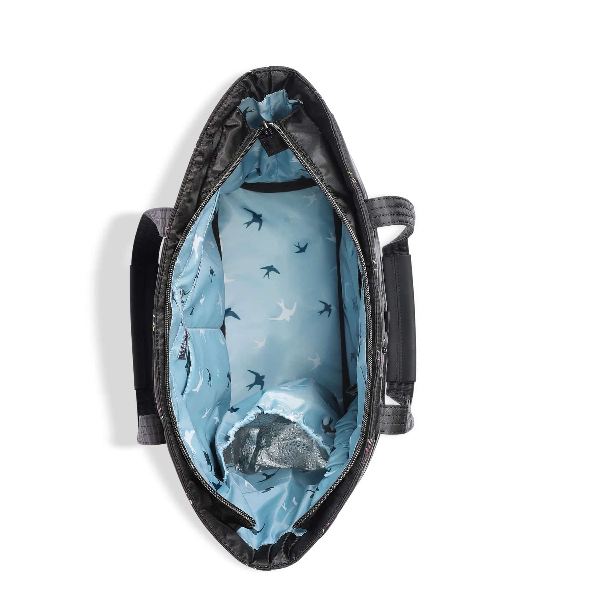 Skyliner Tote Bag - BLACK RAINBOW STITCH - Skyliner_BlackRainbowStitch_05