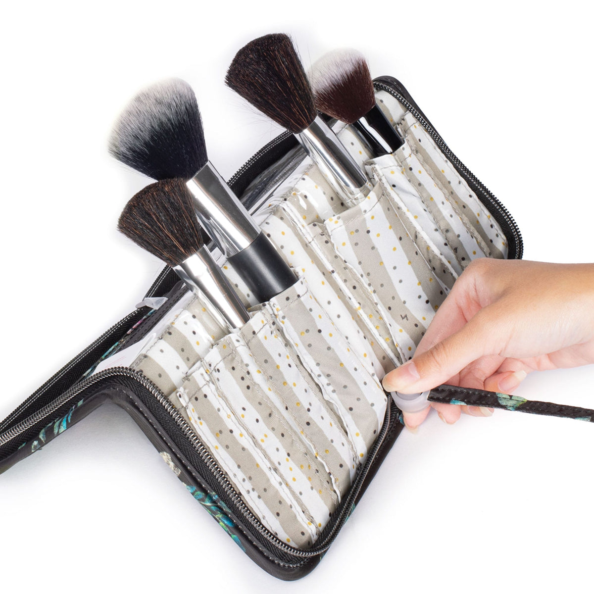 VC XL Brush Holder With Lid Acrylic Makeup Storage Organiser 